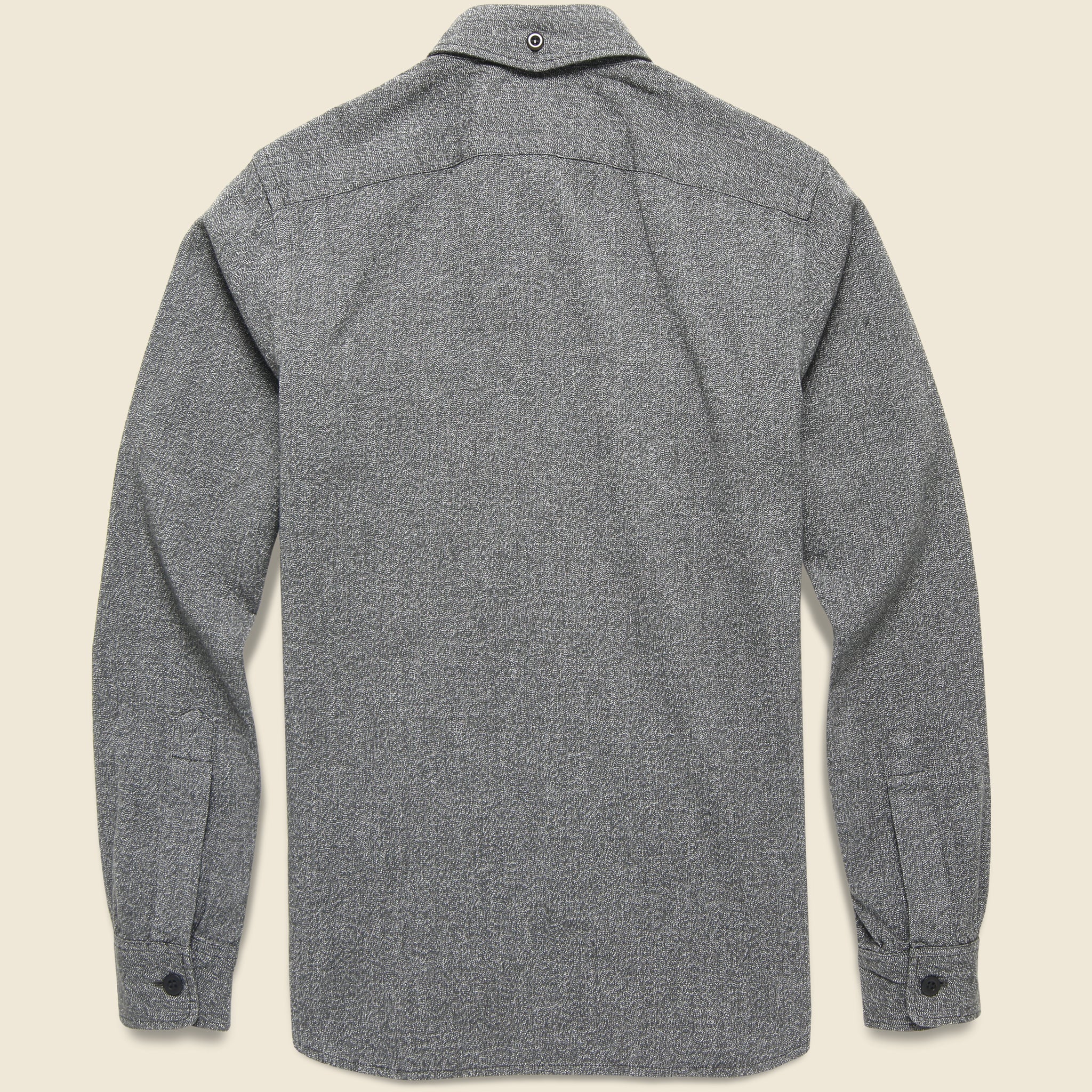 Clayton Military Shirt - Black/Grey Jaspe - Image 2