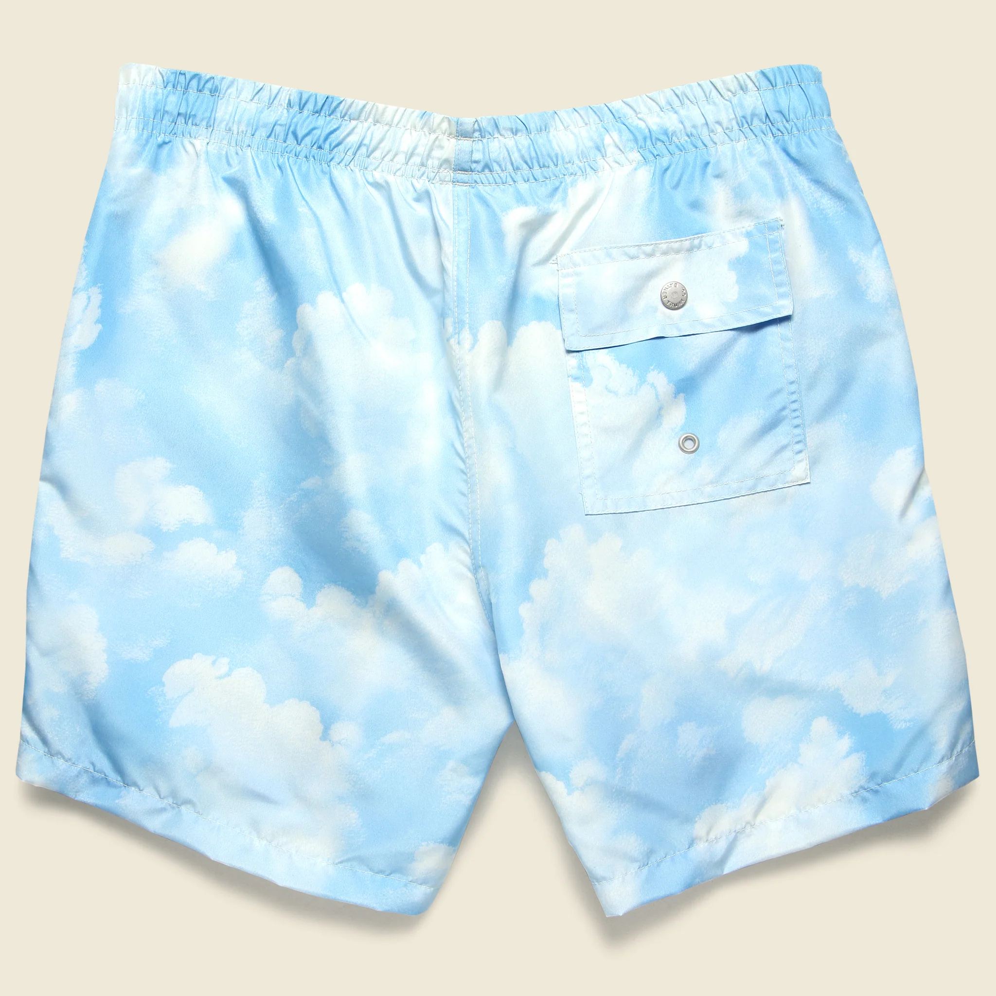 Cloud Pattern Swim Trunk - Baby Blue - Image 2