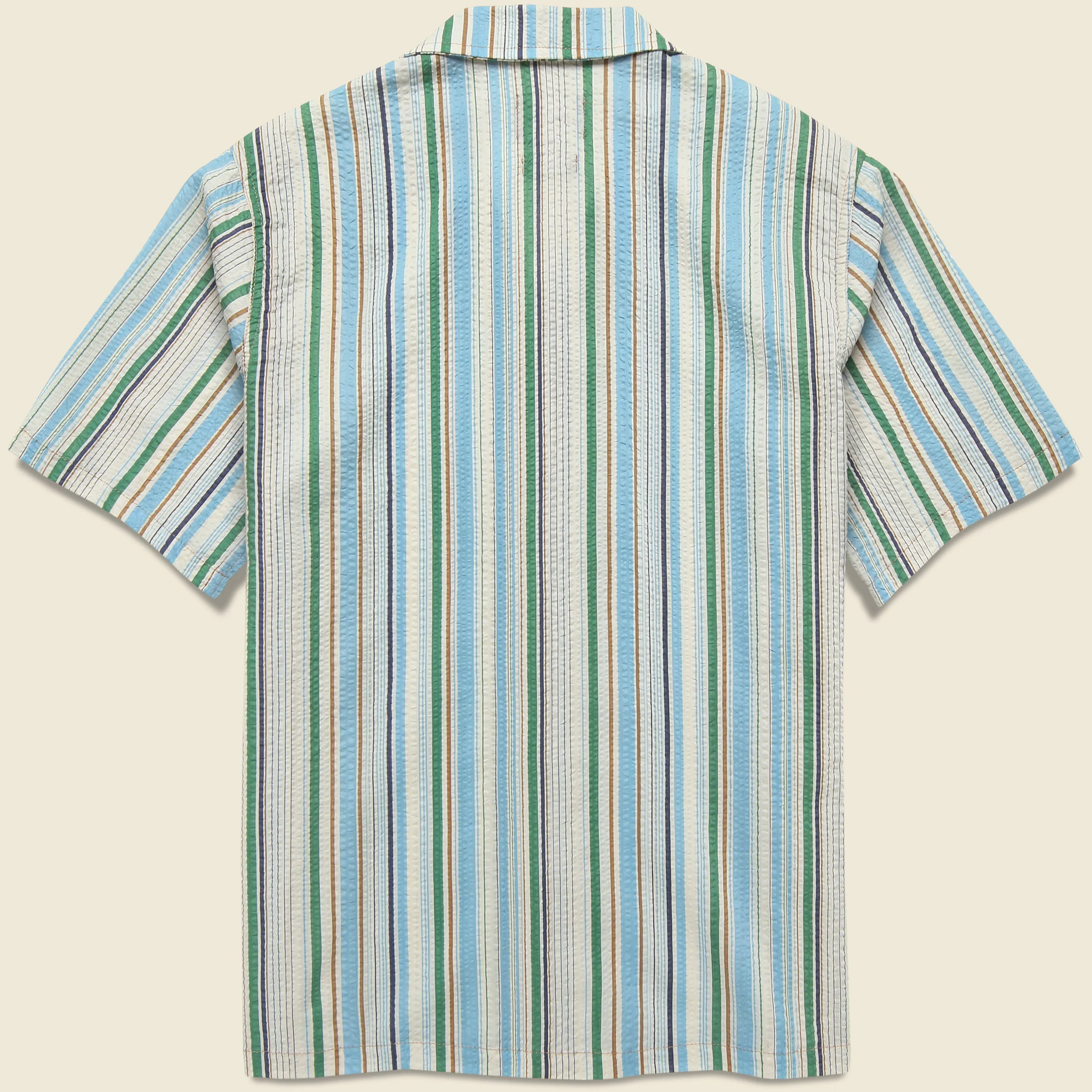 Cocktail Seersucker Shirt - Tropical Stripes - Image 2