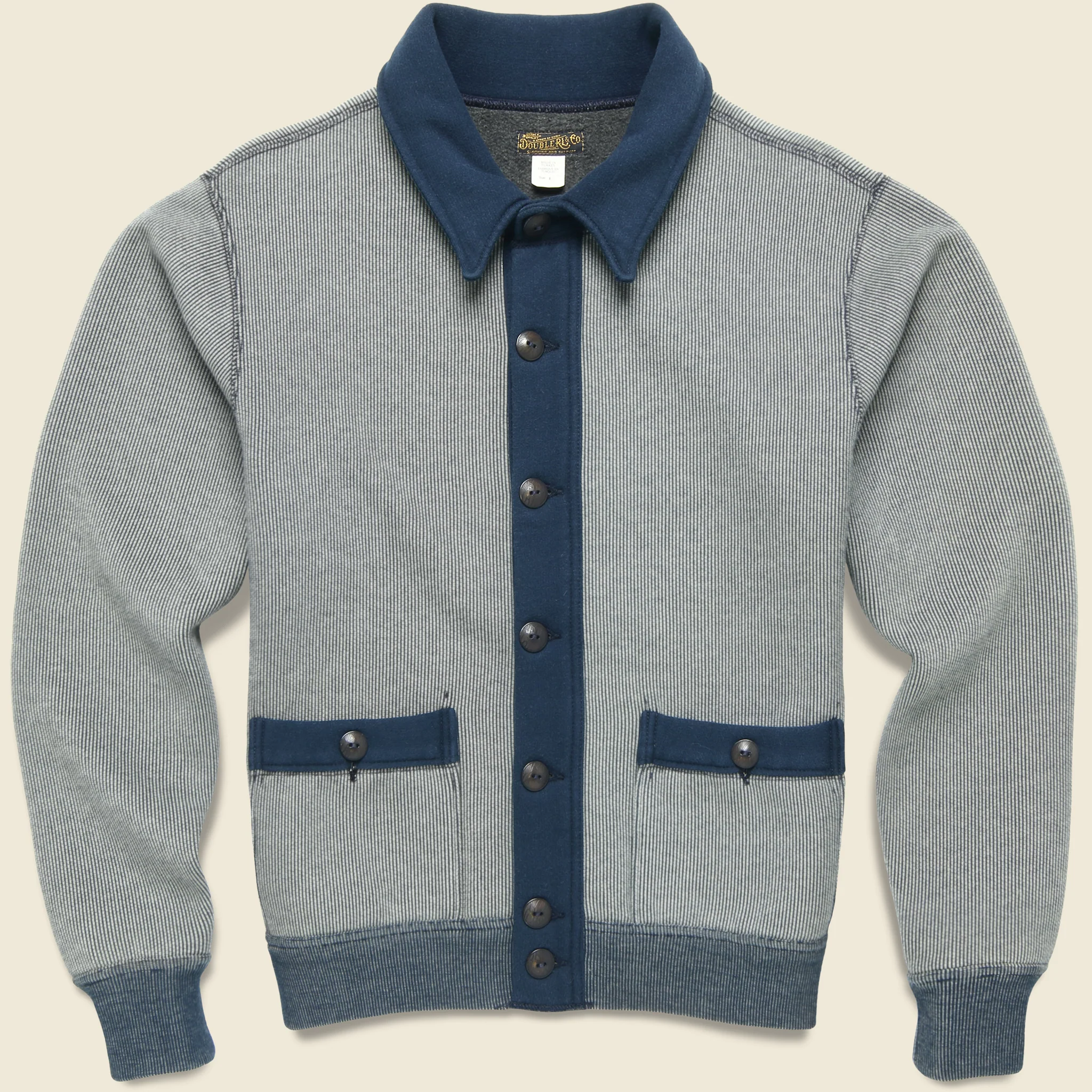 Collared Cardigan - Navy