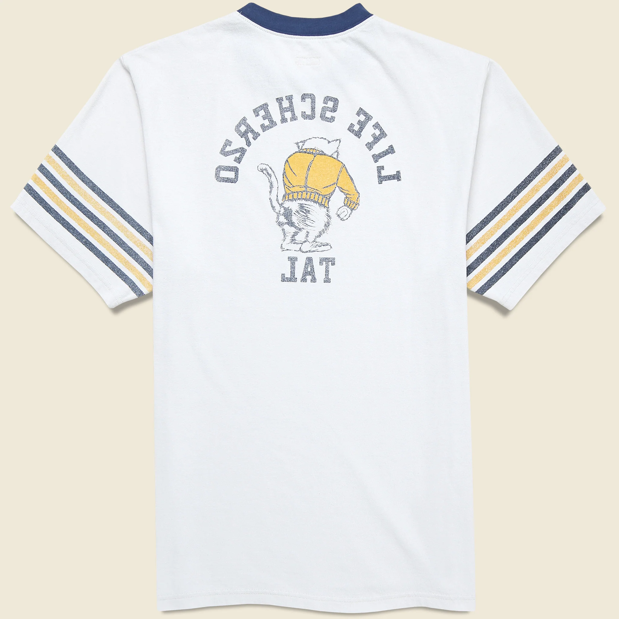 College Capital Ringer Tee - Light Grey - Image 2