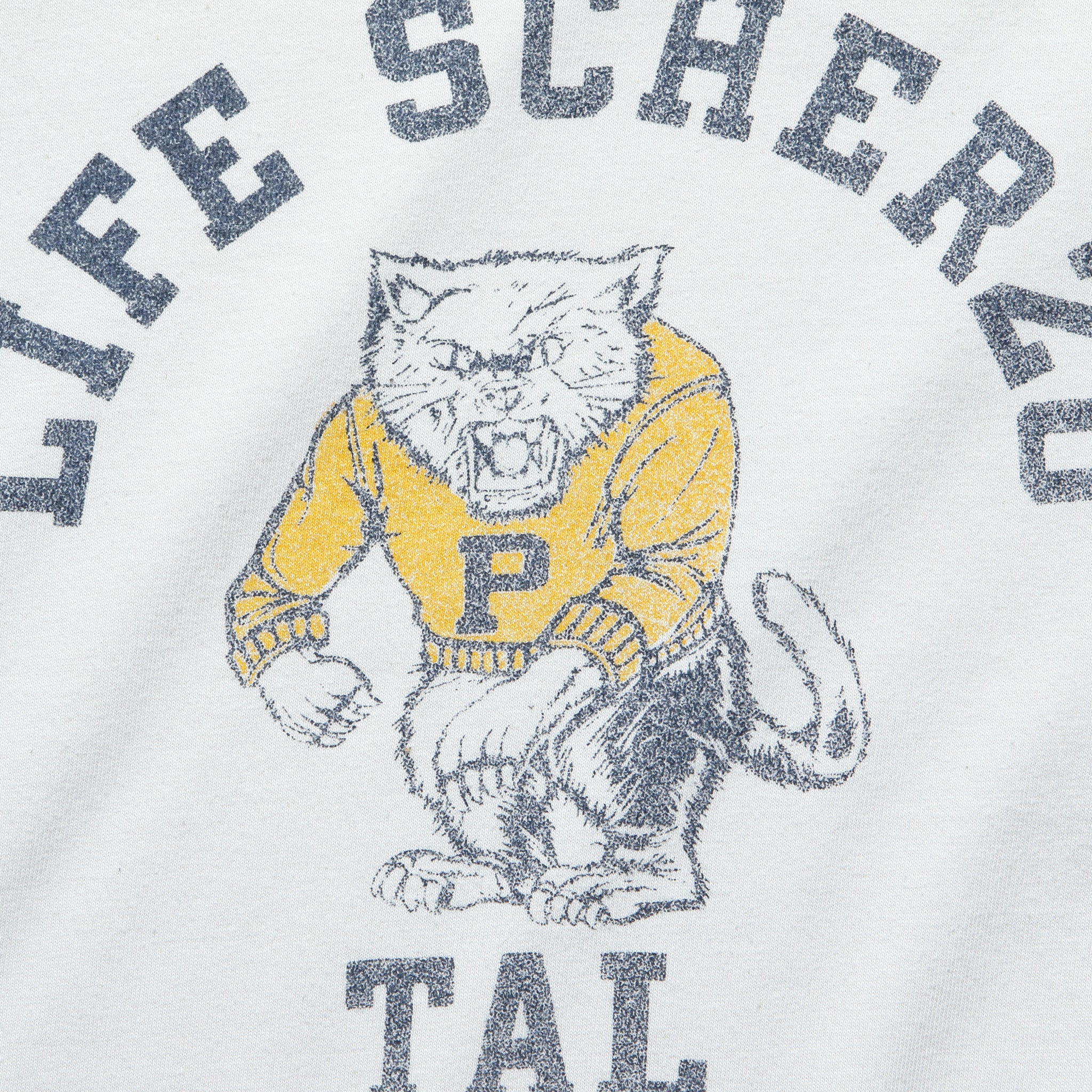 College Capital Ringer Tee - Light Grey - Image 3