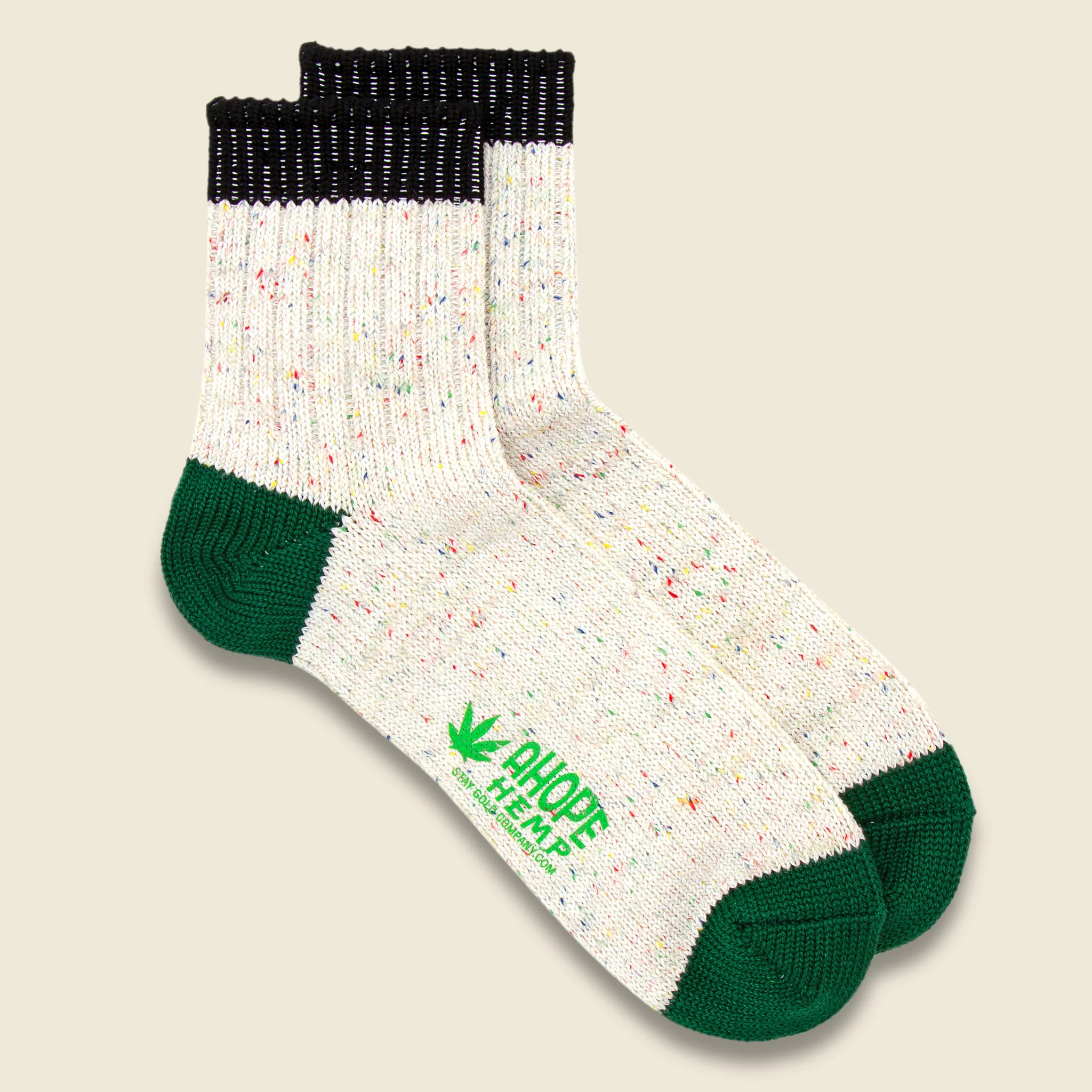 Colorblock Quarter Sock - Black