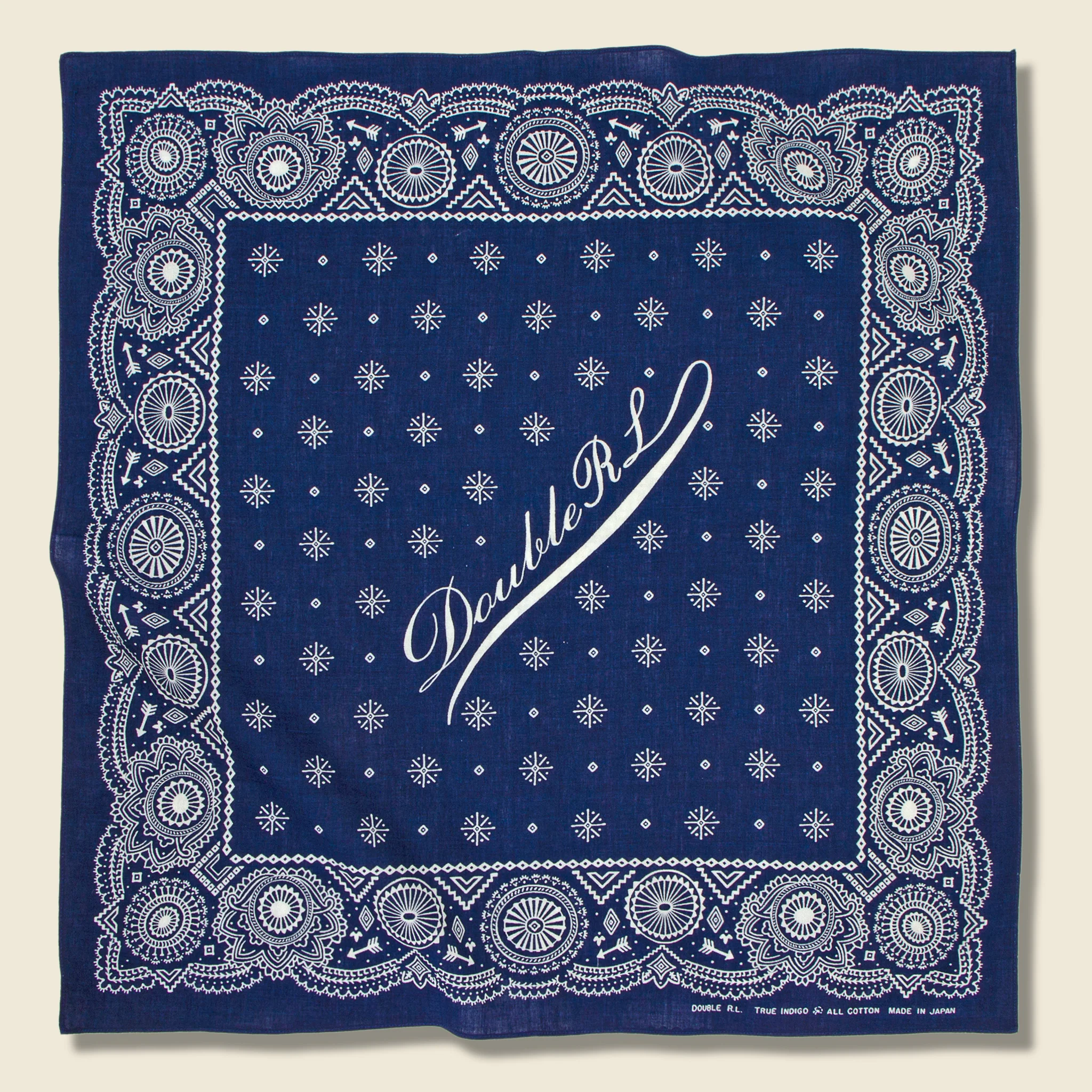 Concha Bandana - Indigo/Cream