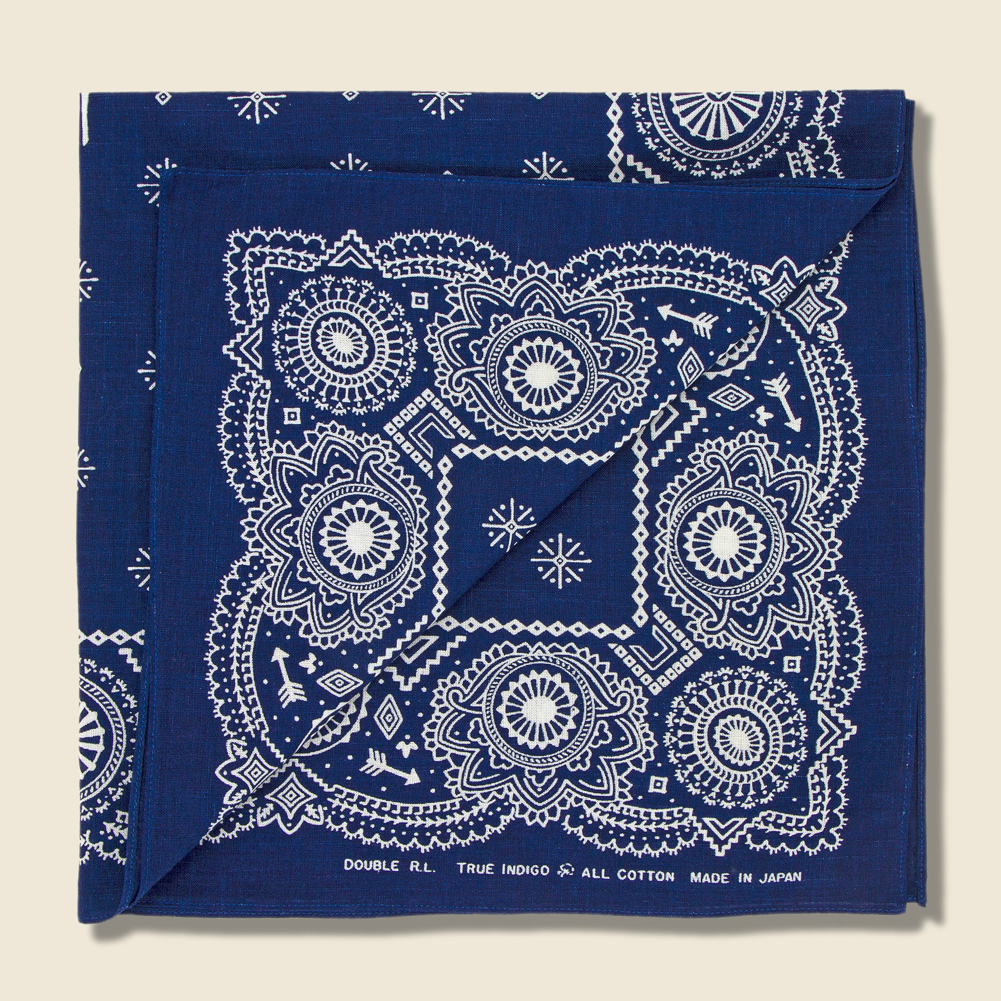 Concha Bandana - Indigo/Cream - Image 2