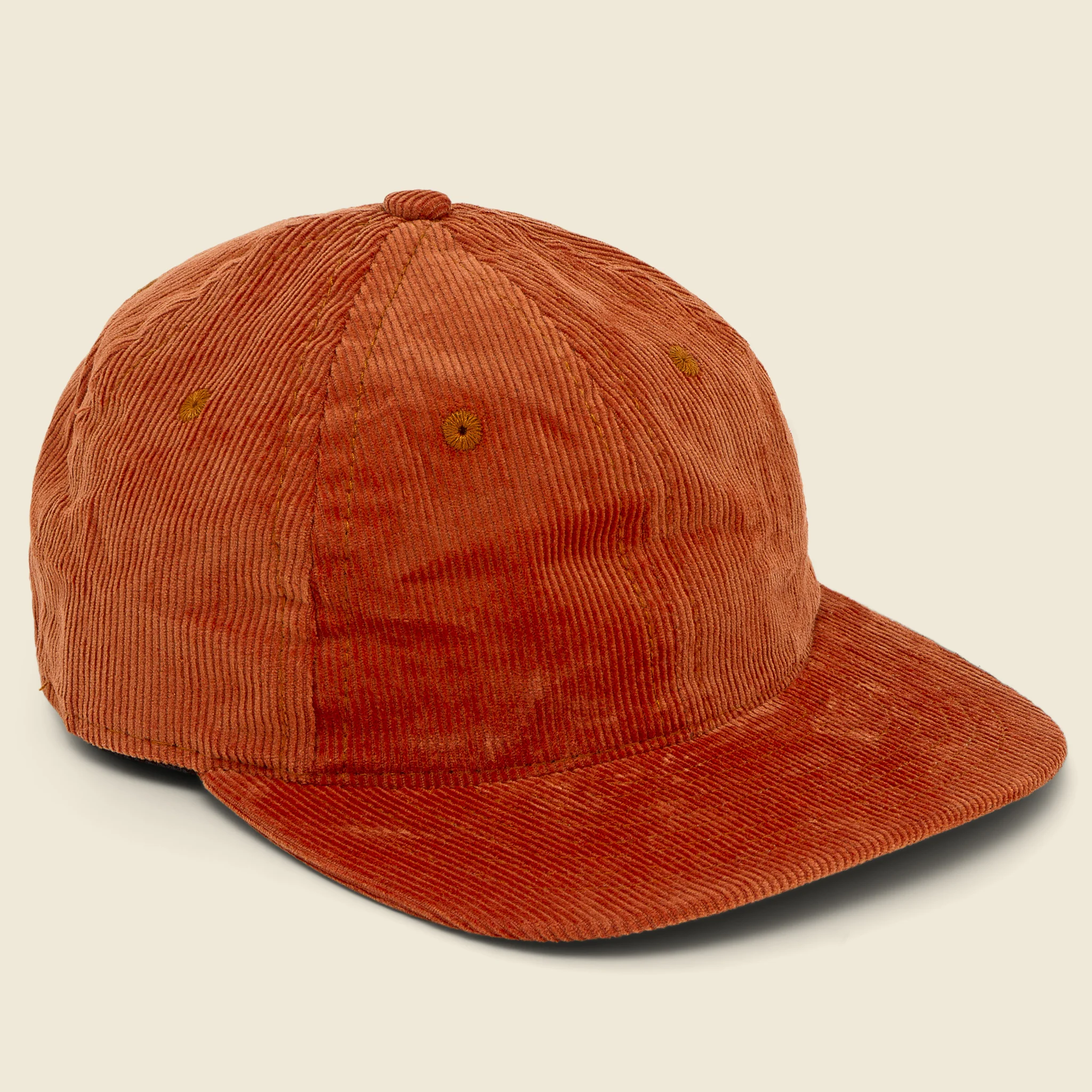 Corduroy Baseball Cap - Rust