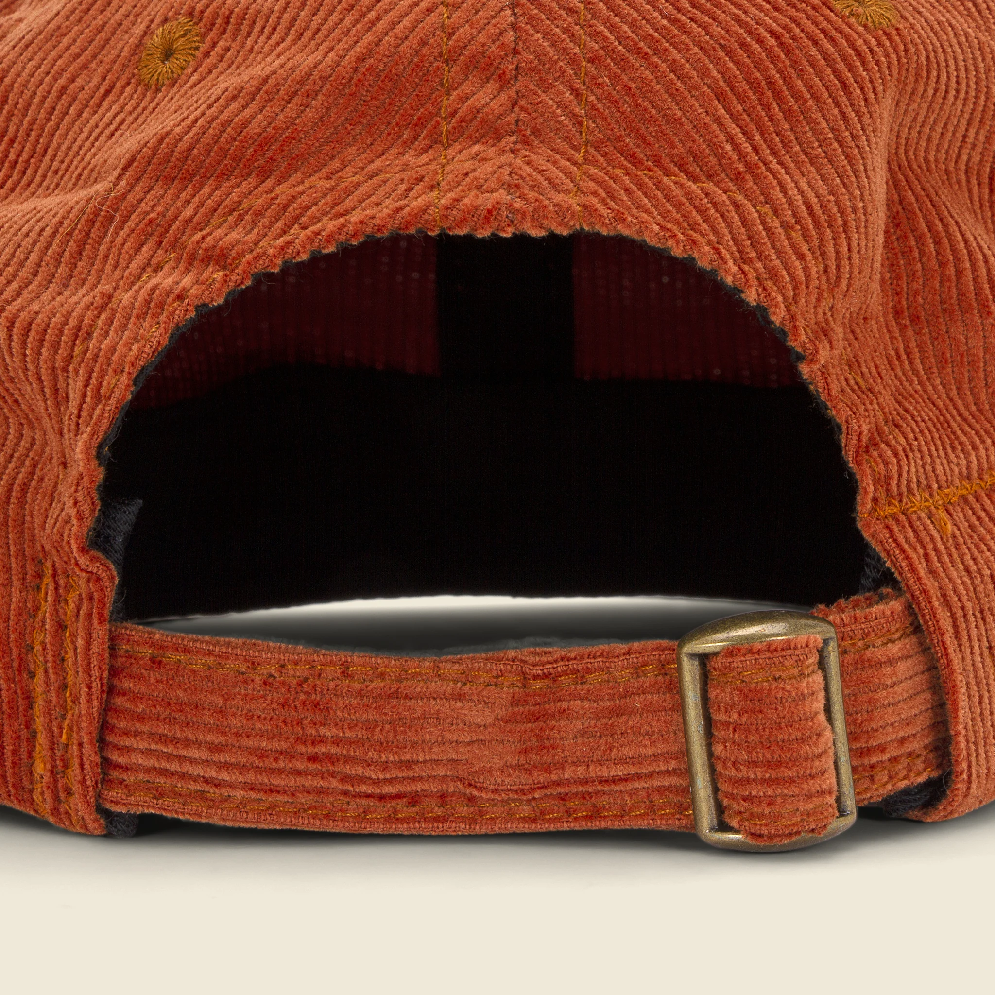 Corduroy Baseball Cap - Rust - Image 2