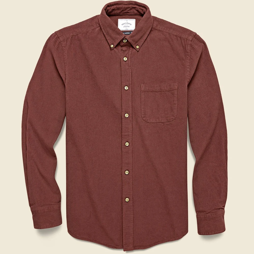Corduroy Lobo Shirt - Bordeaux