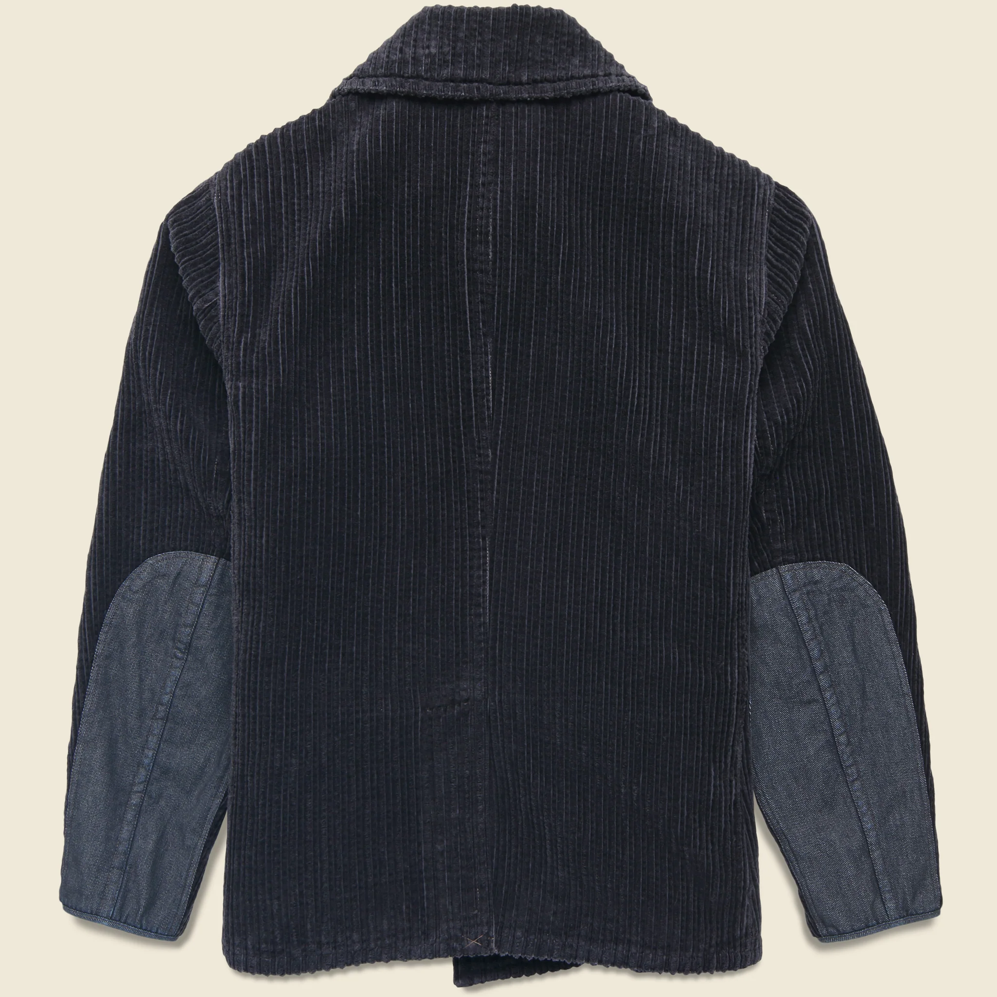 Corduroy Port Peacoat - Navy - Image 2