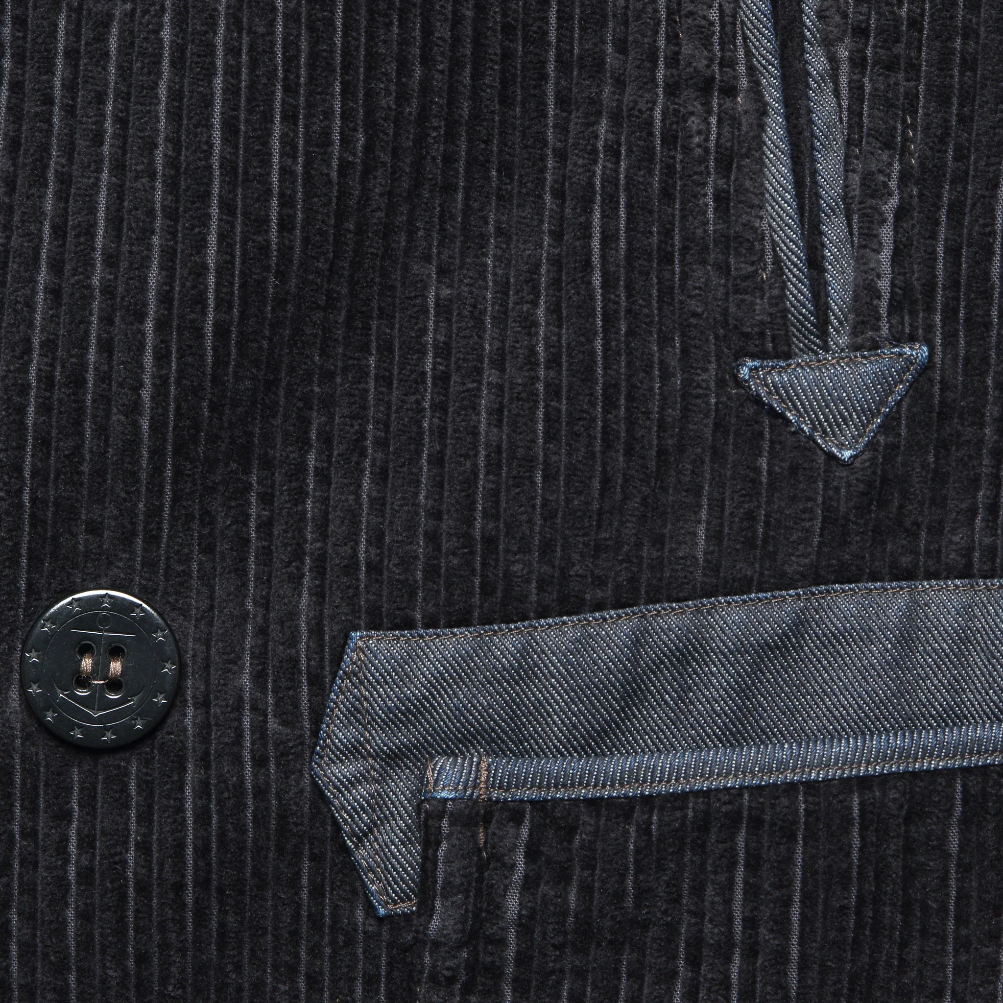 Corduroy Port Peacoat - Navy - Image 3