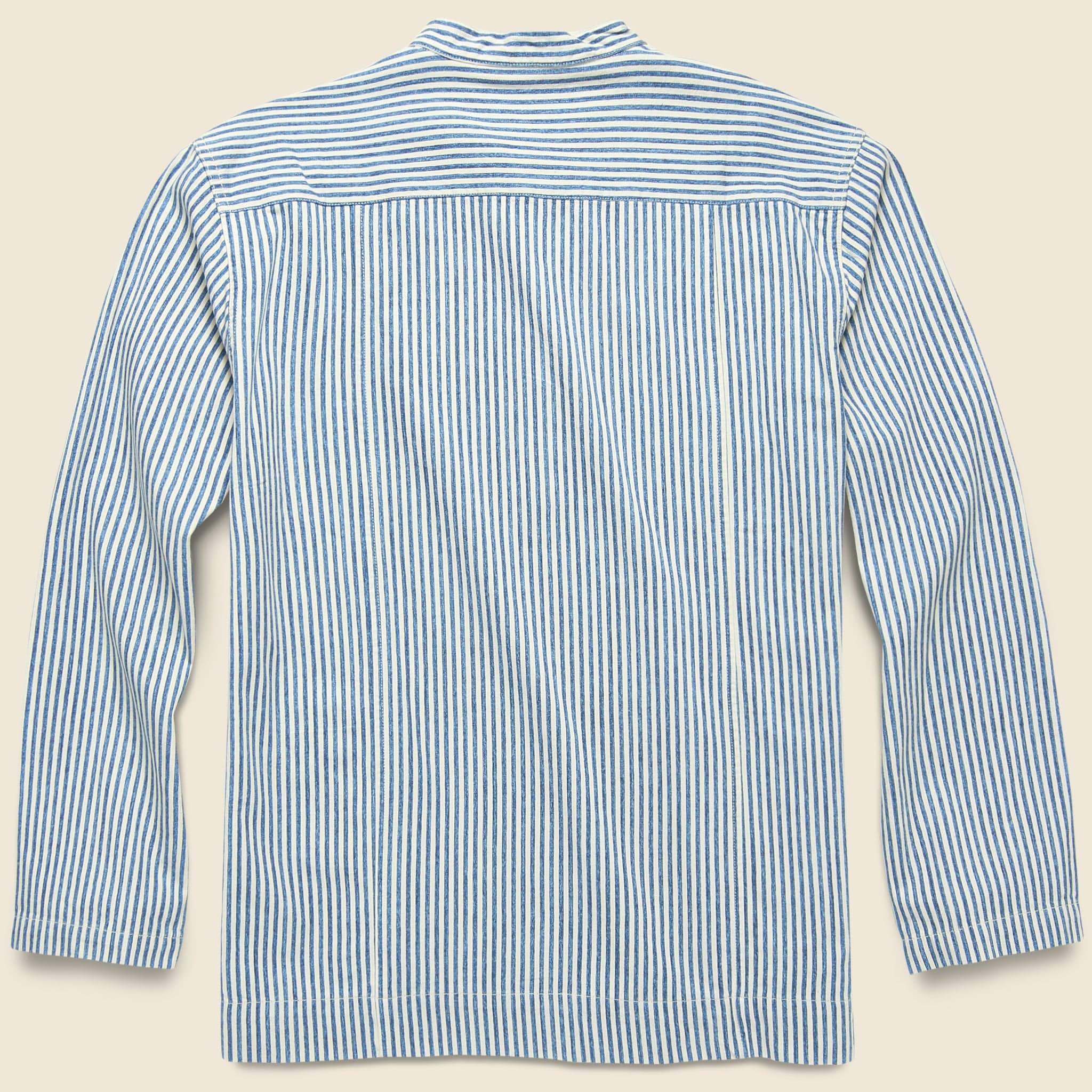 Spec Dye Stripe Popover - Blue/White - Image 2