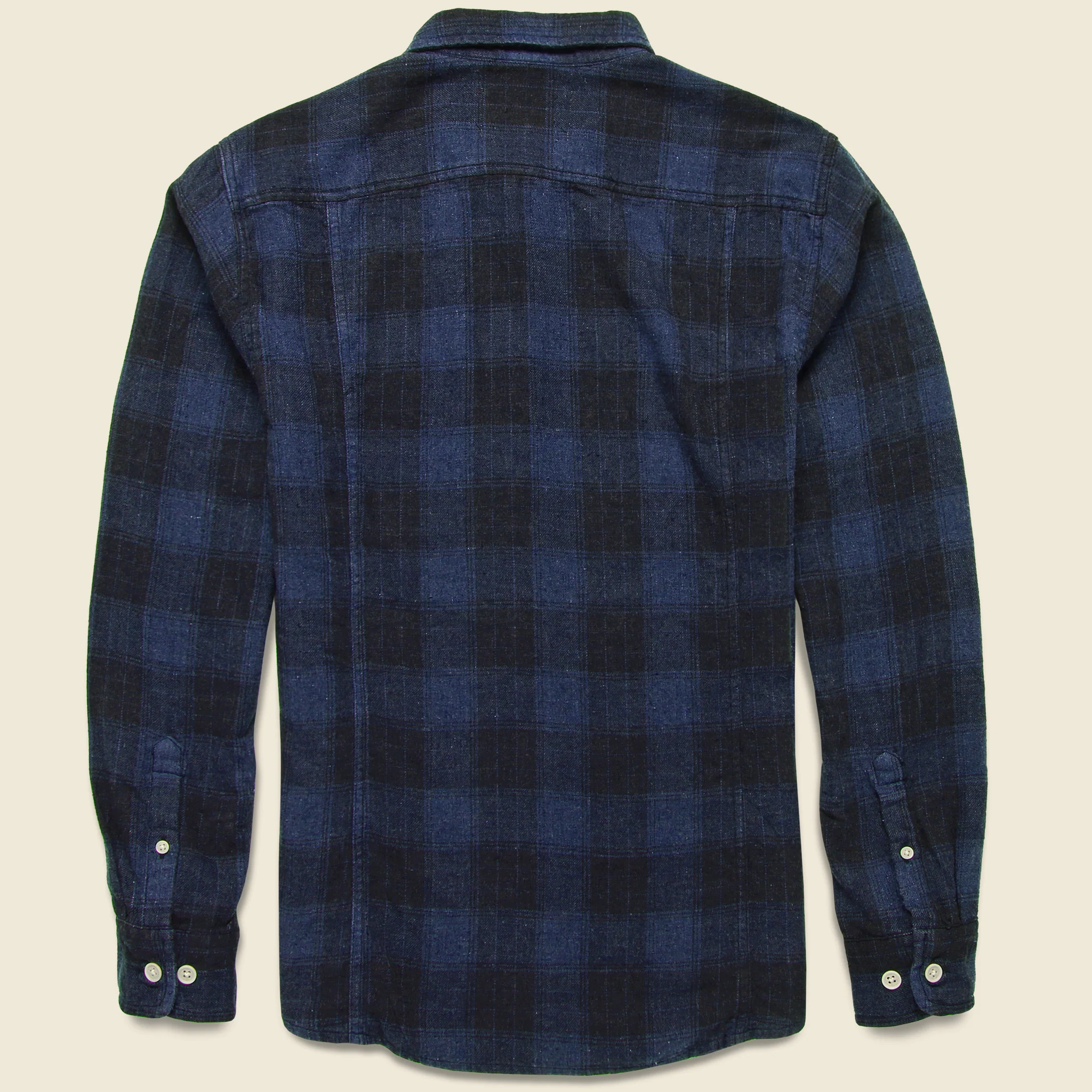 Recycled Plaid Flannel - Indigo - Image 2