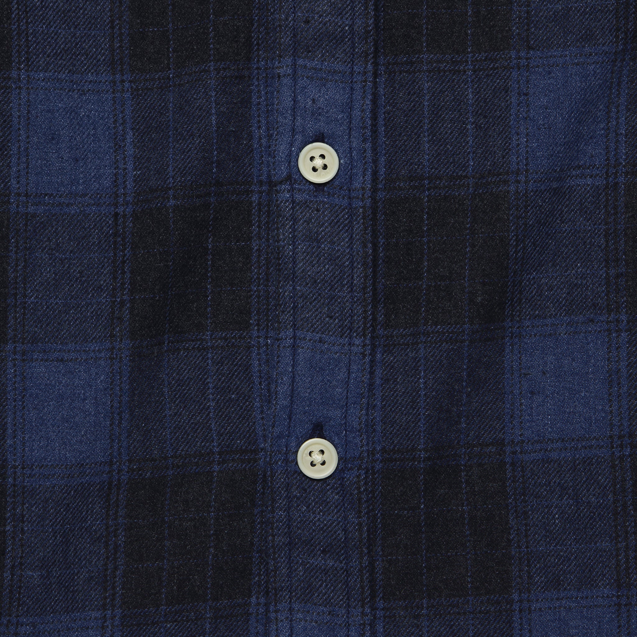 Recycled Plaid Flannel - Indigo - Image 3