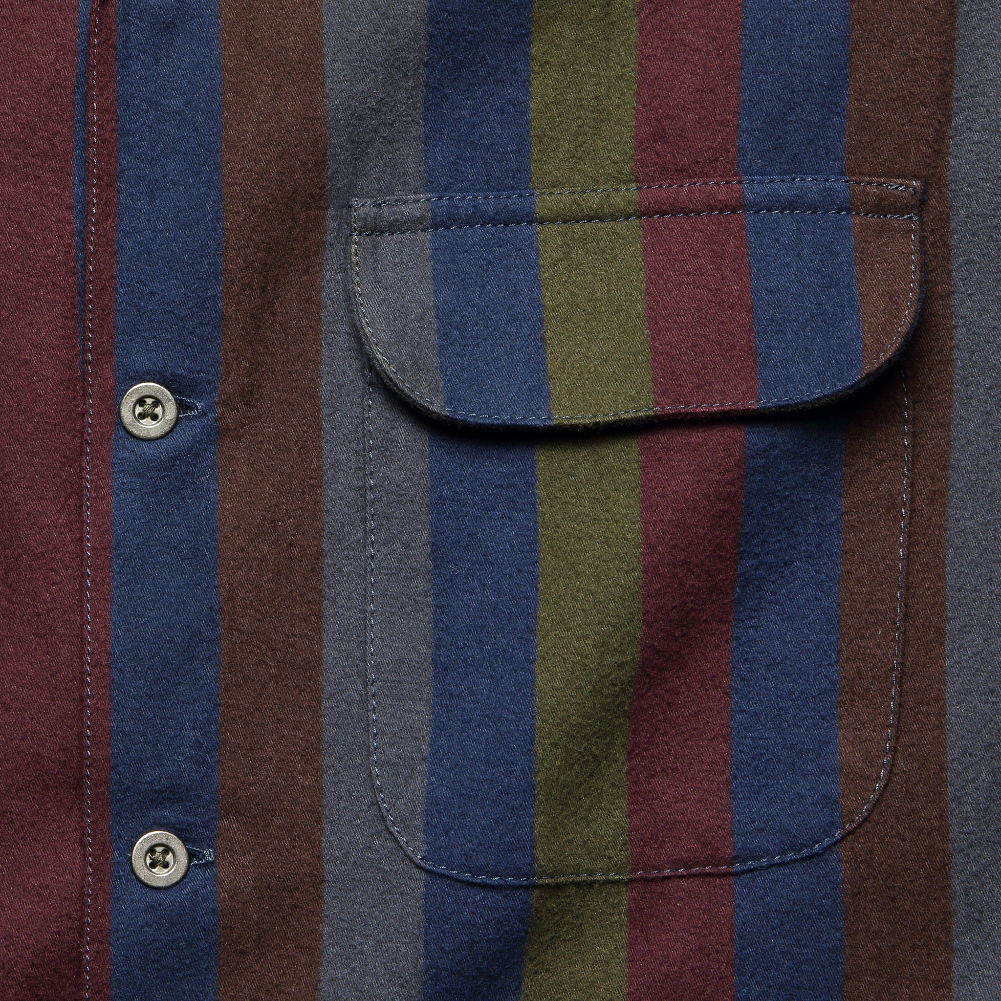 Vertical Striped Workshirt - Multi - Image 3