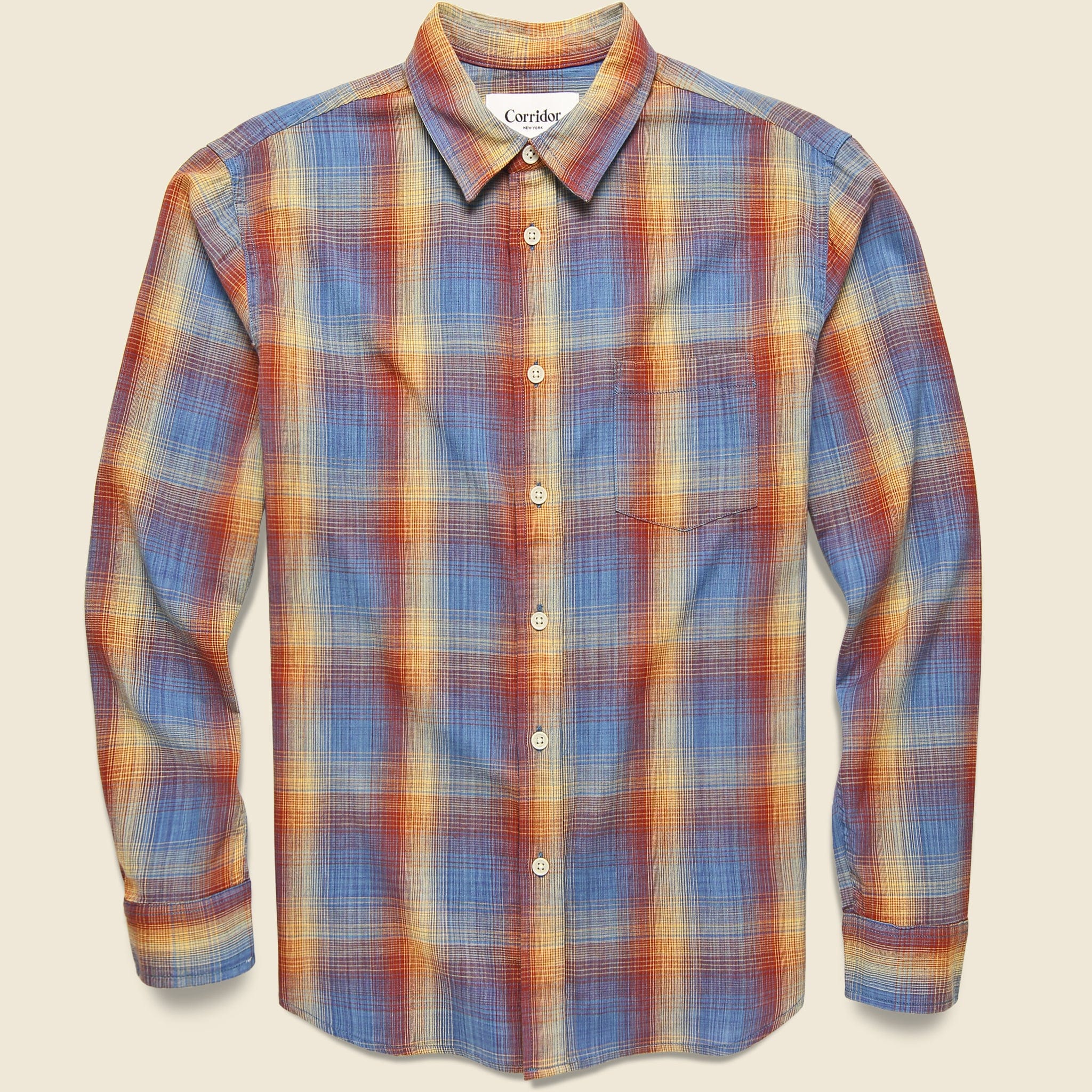 Shadow Check Shirt - Space Dye