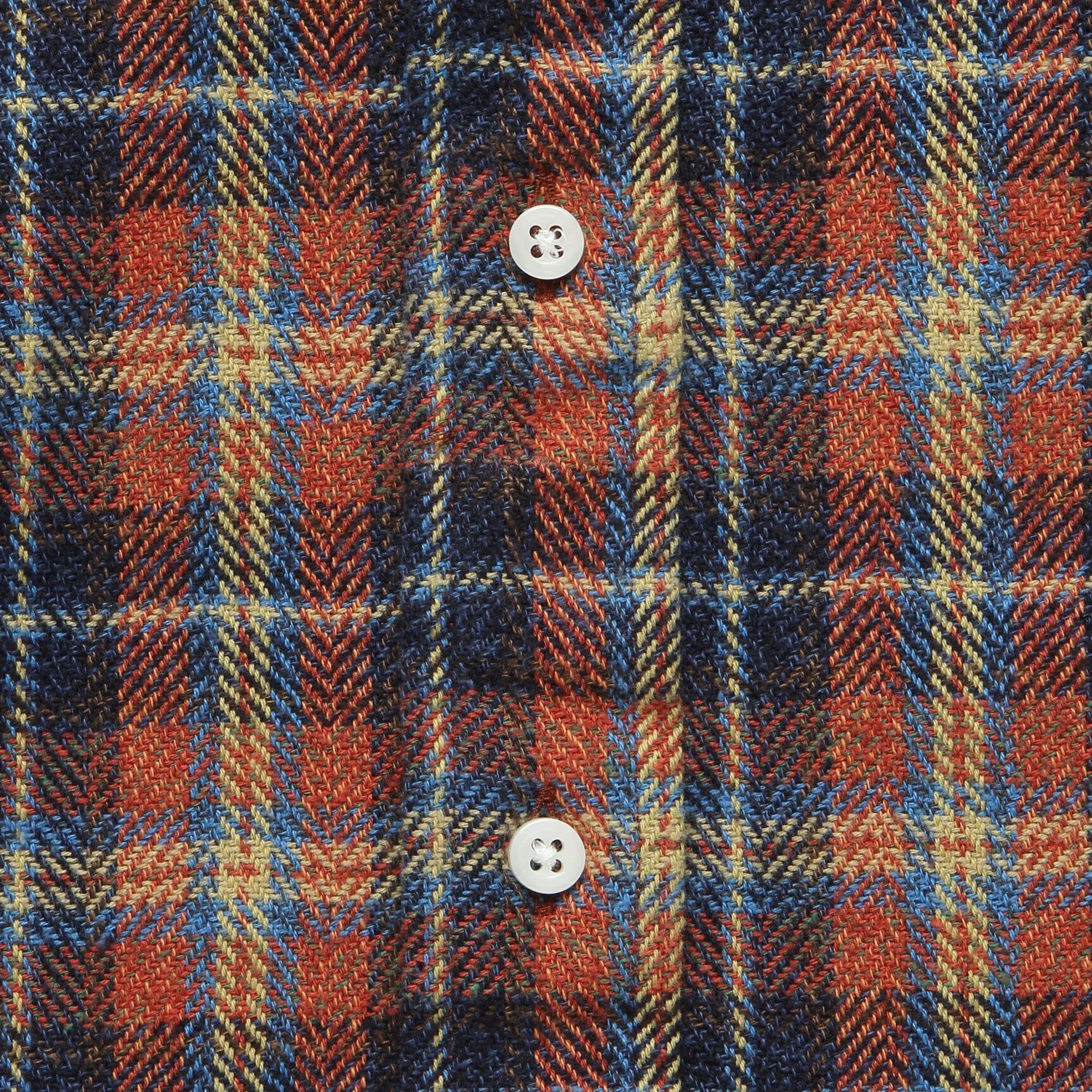 Cotton Tweed Check Flannel - Red - Image 3