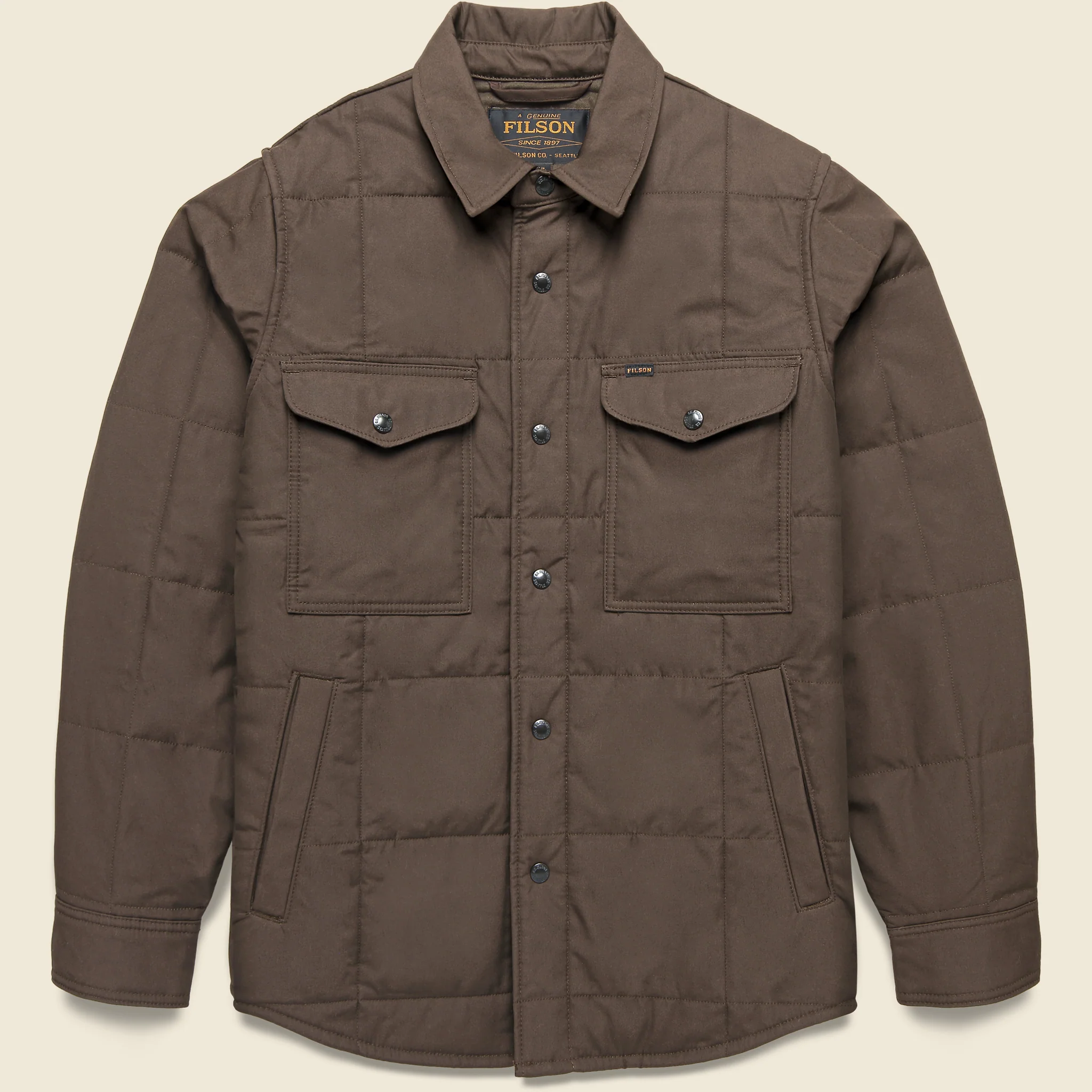 Cover Cloth Quilted Shirt Jacket - Slate Black