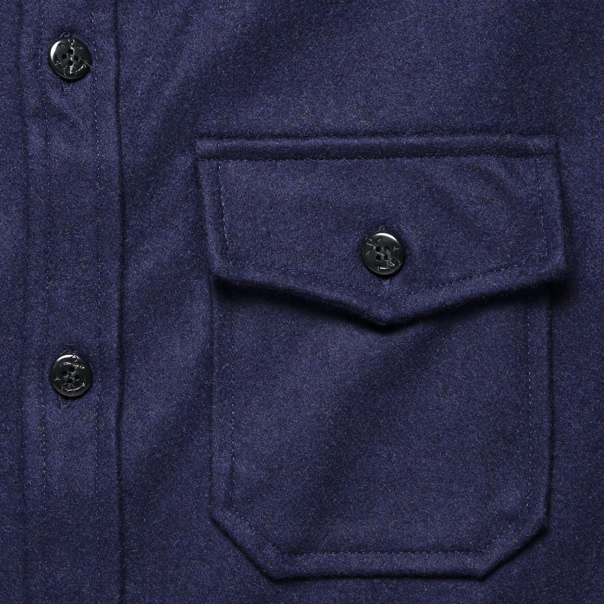 CPO Wool Shirt - Blue - Image 3