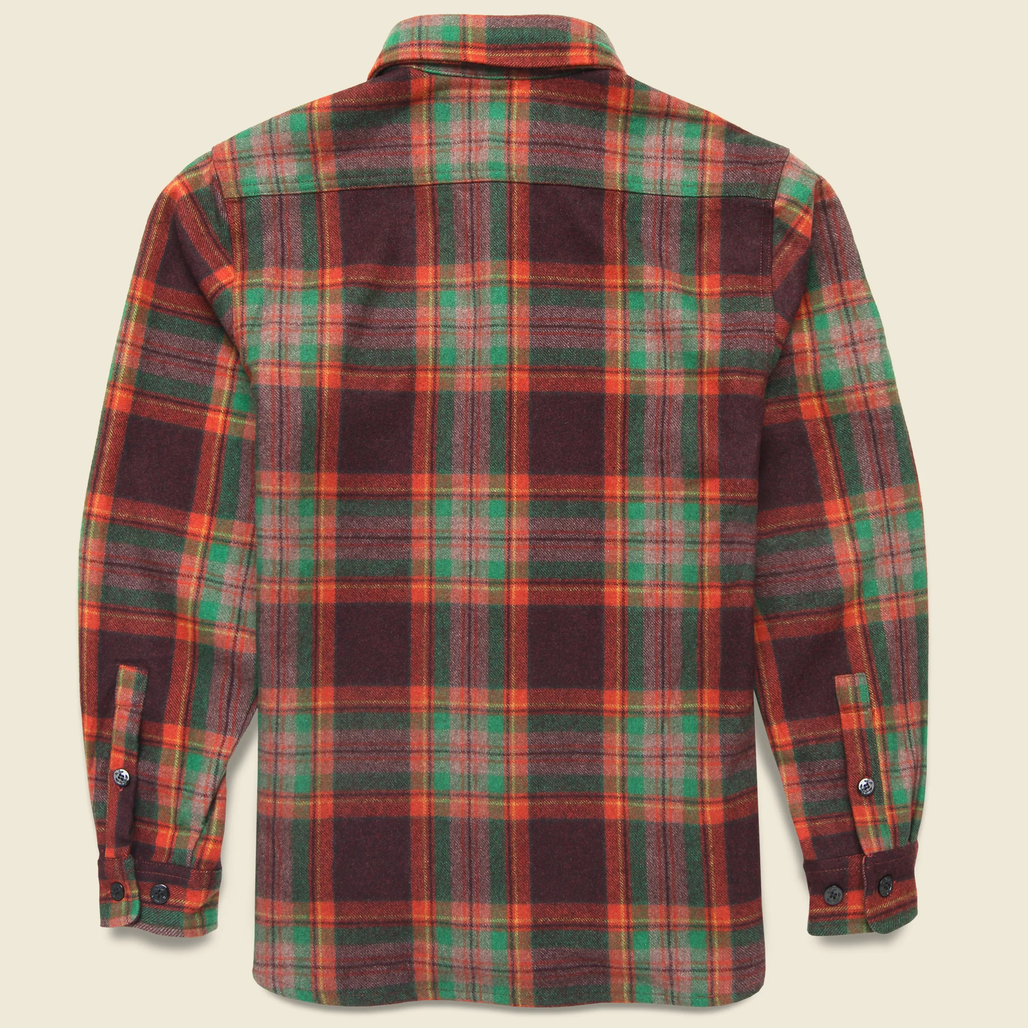 CPO Wool Shirt - Brick Plaid - Image 2