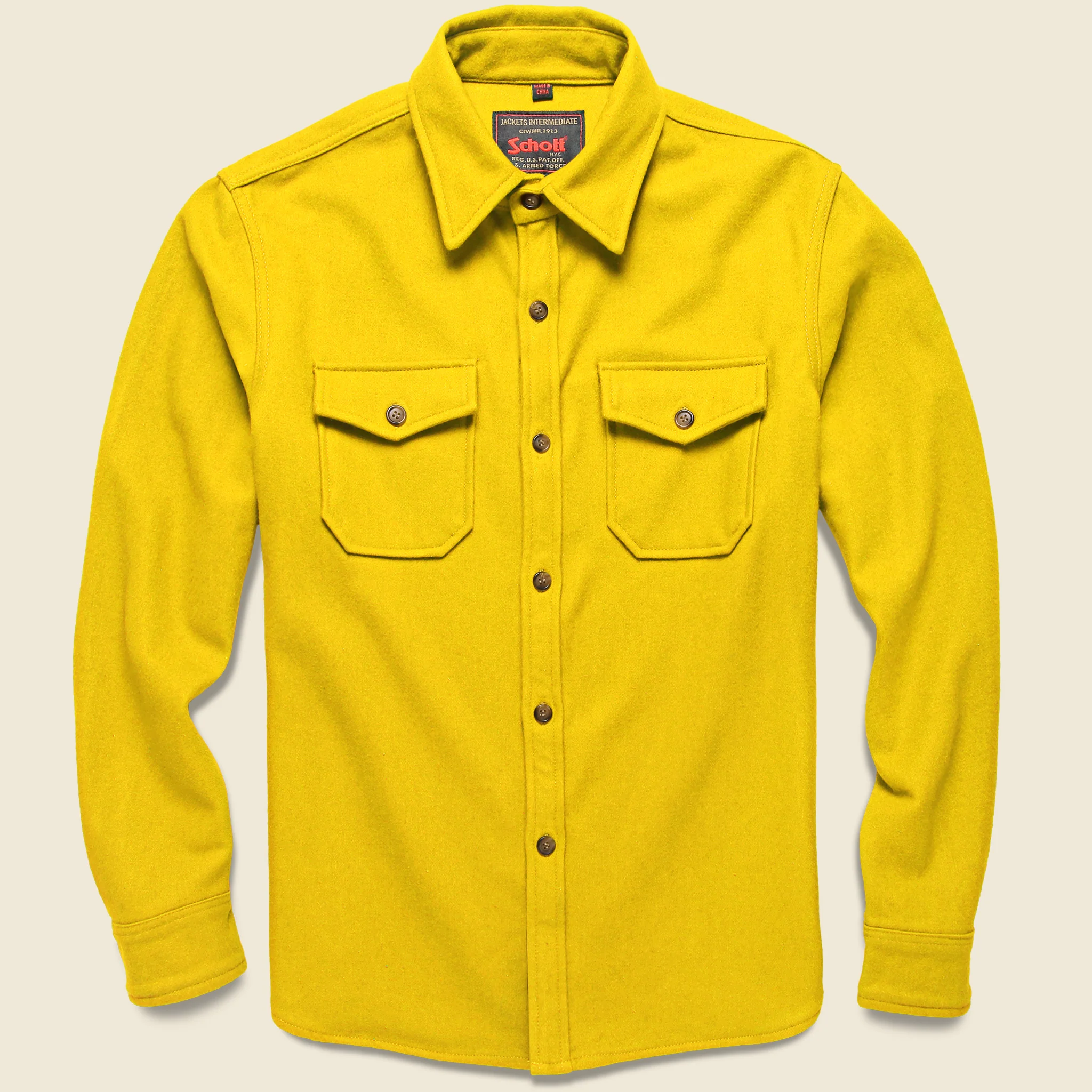 CPO Wool Shirt - Mustard
