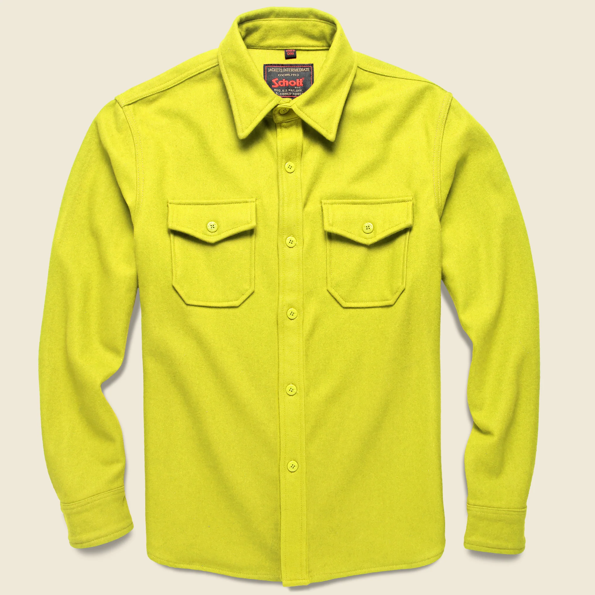 CPO Wool Shirt - Neon Yellow