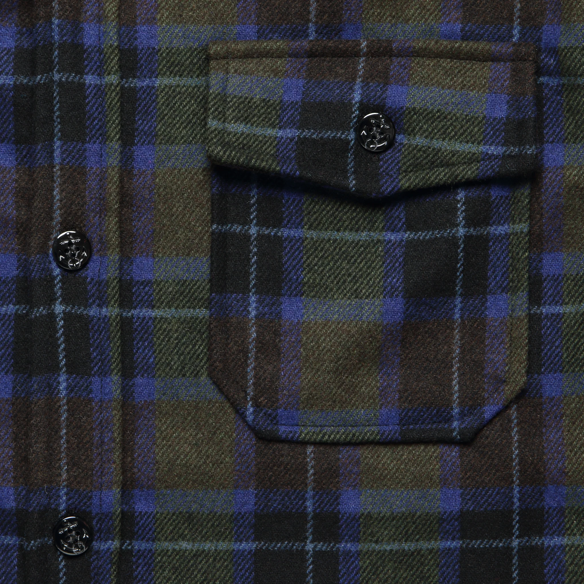 CPO Wool Shirt - Spruce Plaid - Image 3