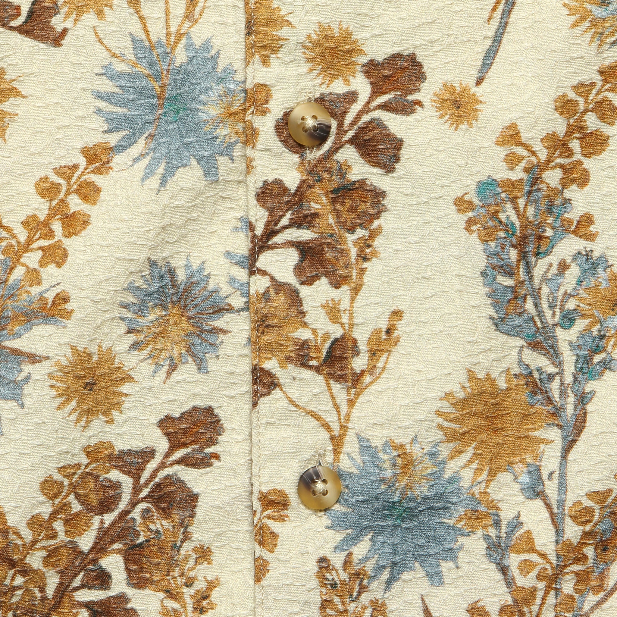 Crammond Shirt - Ecru Thistle Print - Image 3