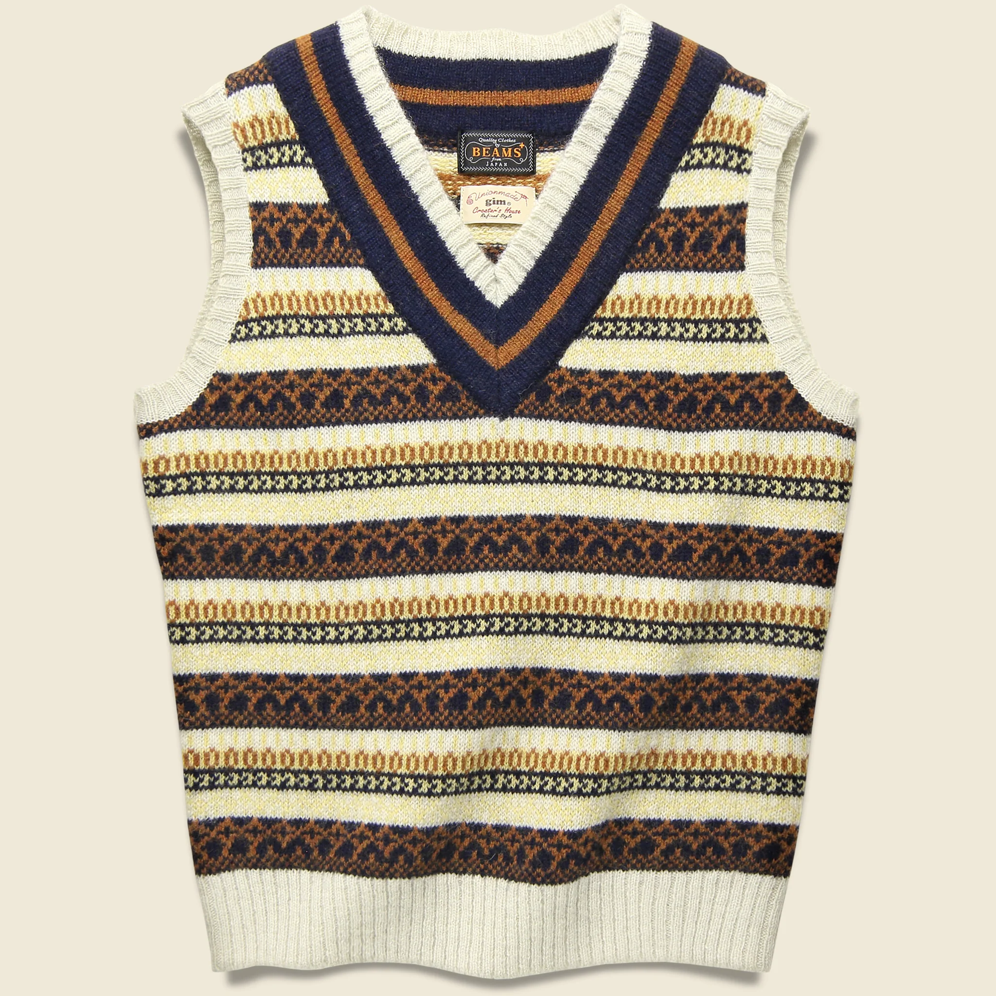 Cricket Sweater Vest - Cream Fair Isle