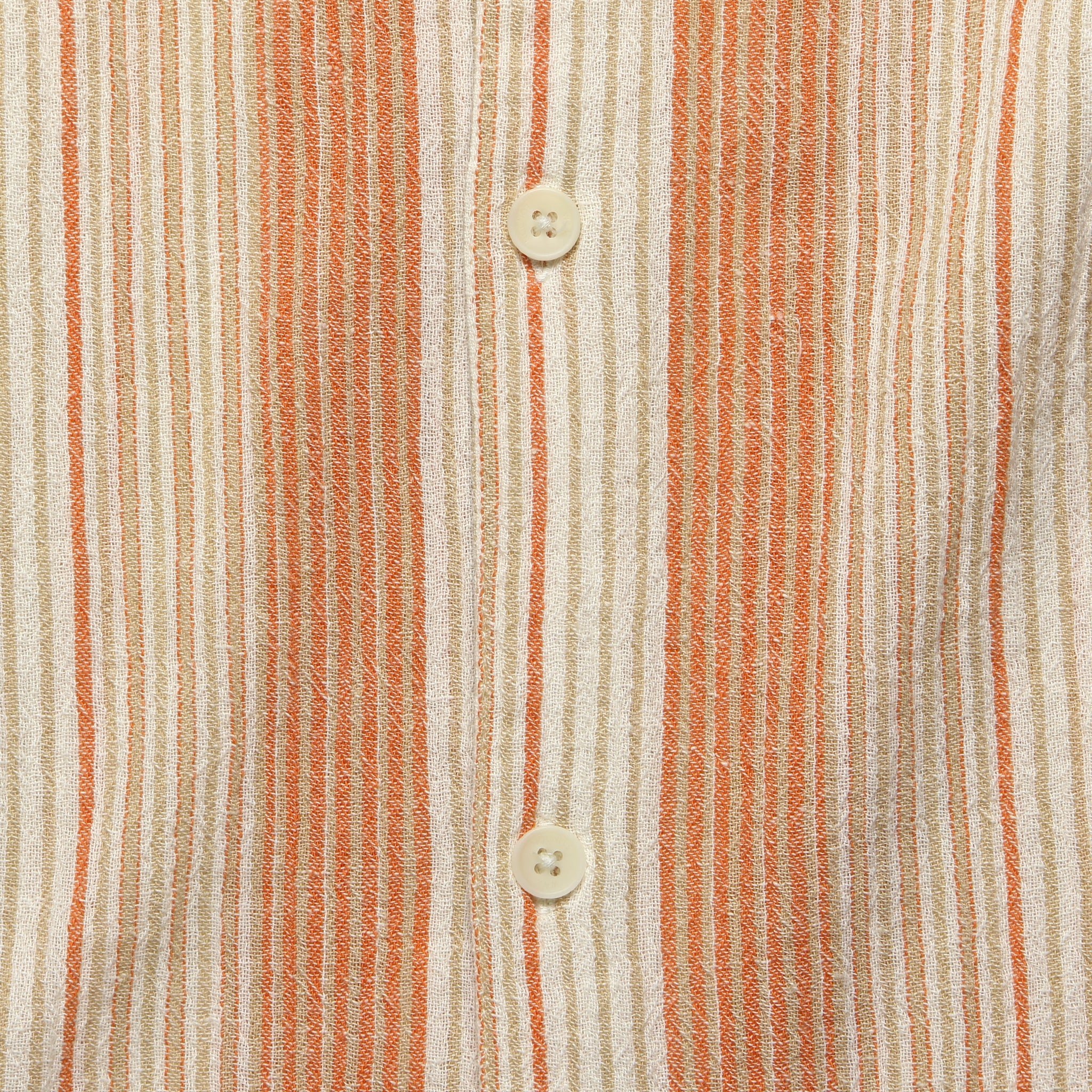 Crinkle Stripe Shirt - Orange - Image 3