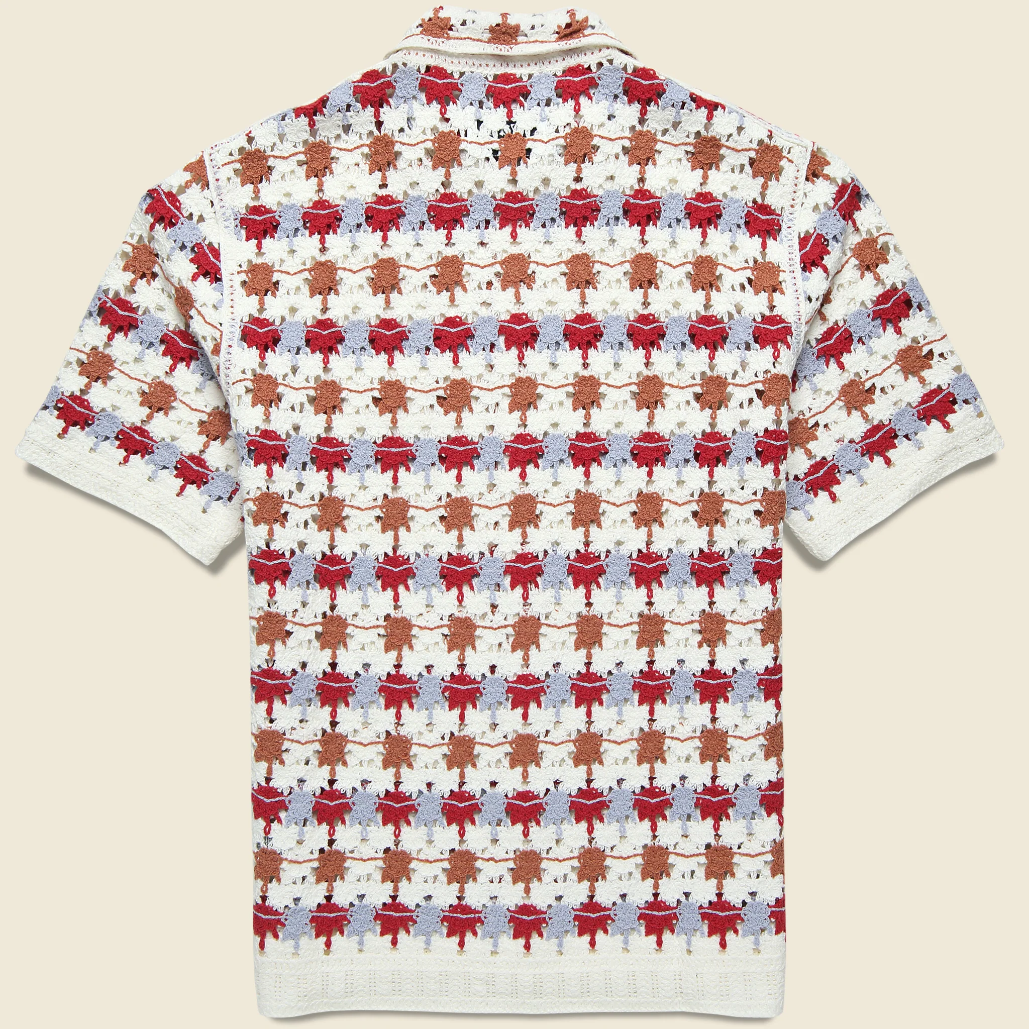 Crochet Porto Shirt - Ecru - Image 5