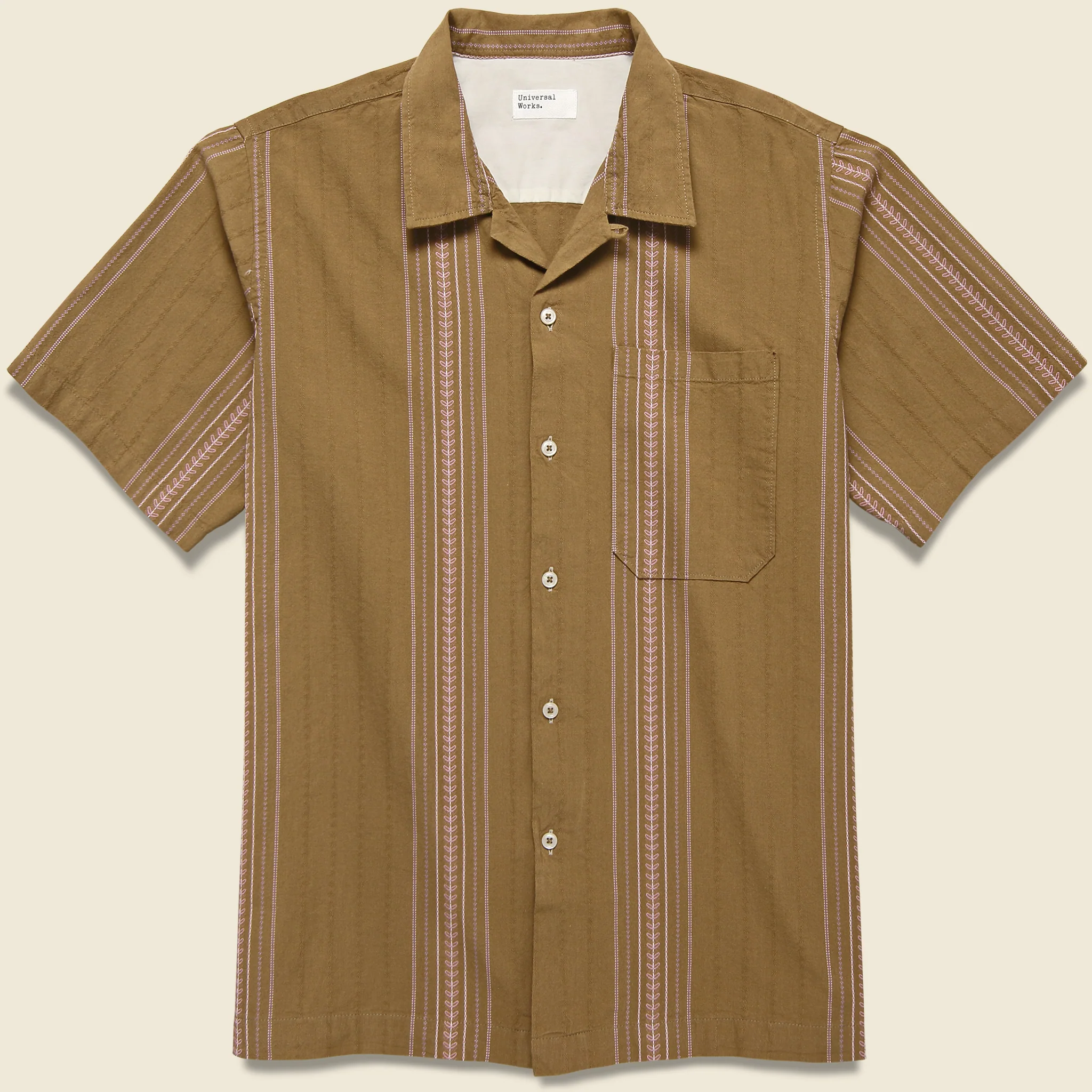 Deck Cotton Camp Shirt - Sand