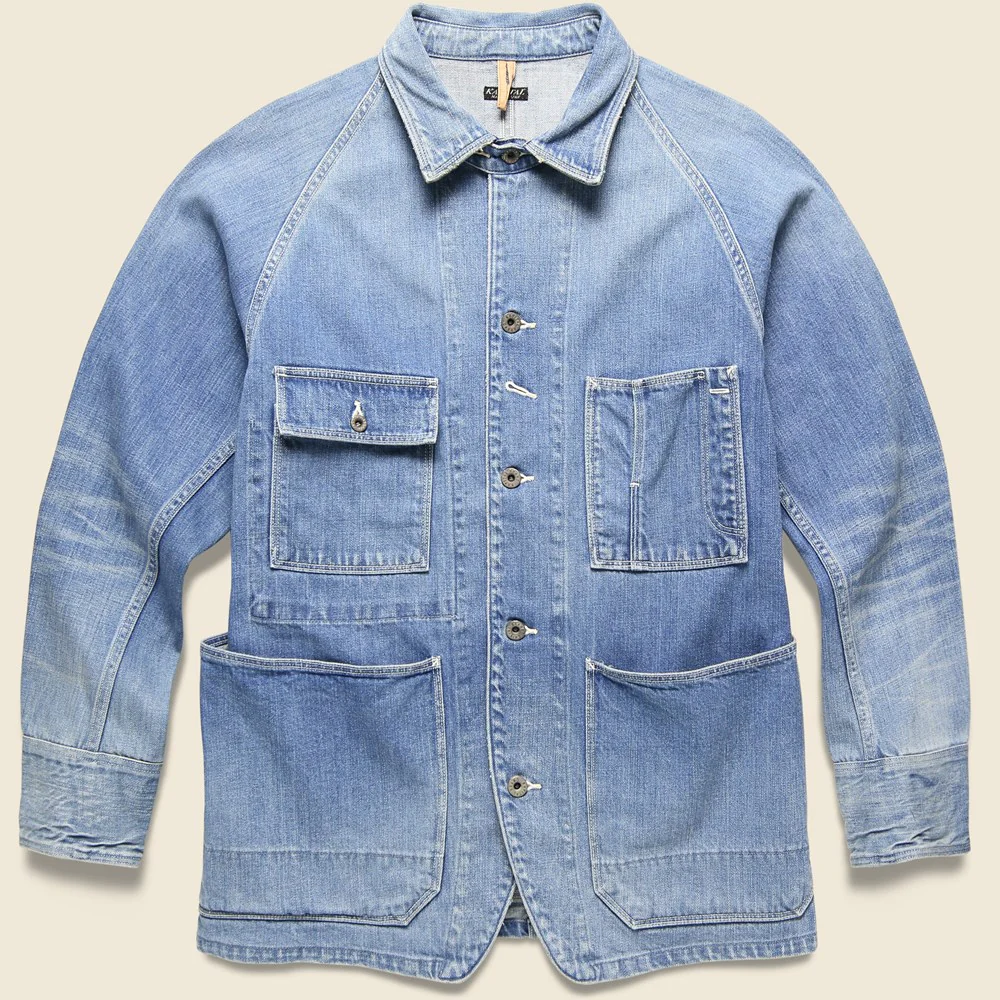 Denim Cactus Coverall - Light Indigo