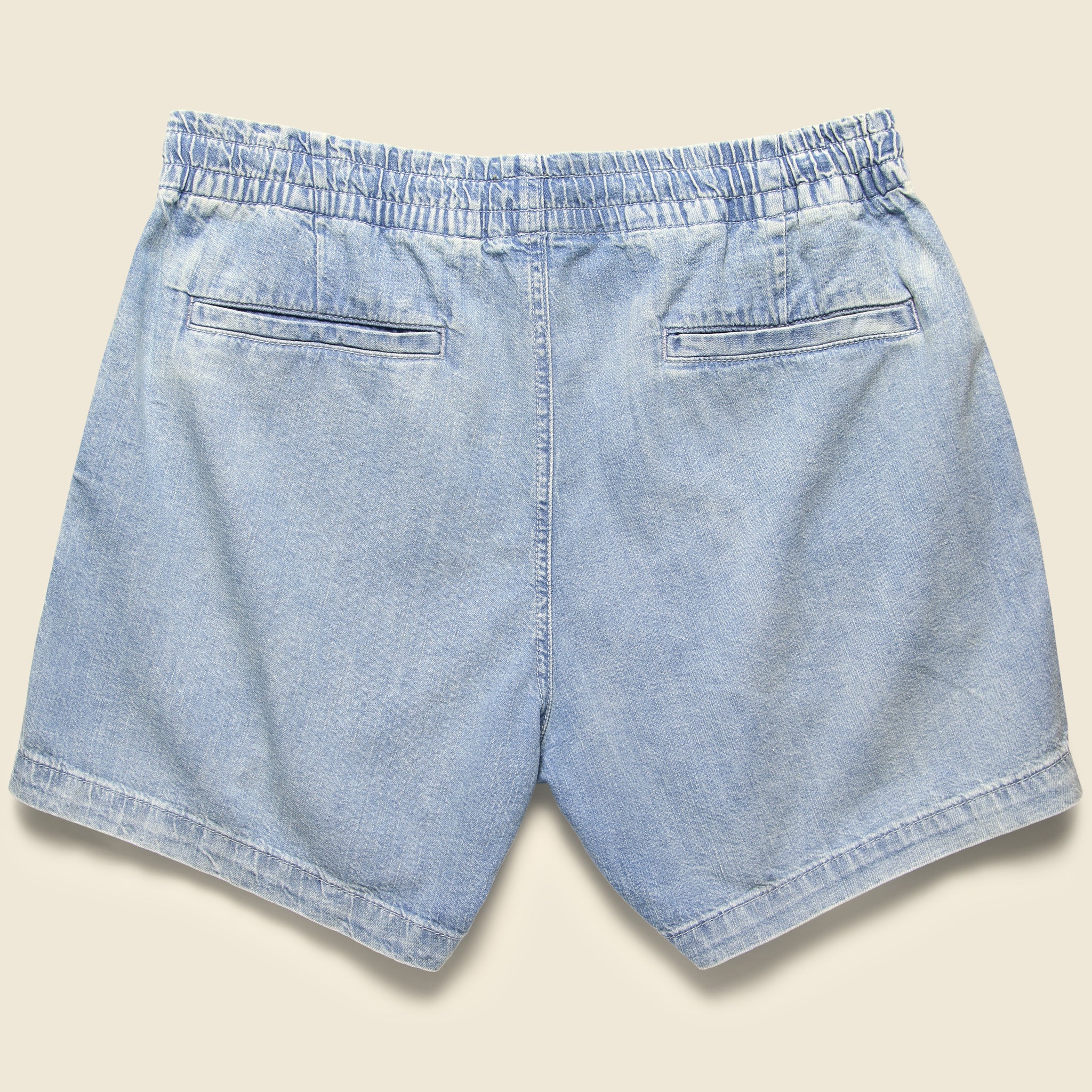 Denim Pull-On Short - Light Wash - Image 2