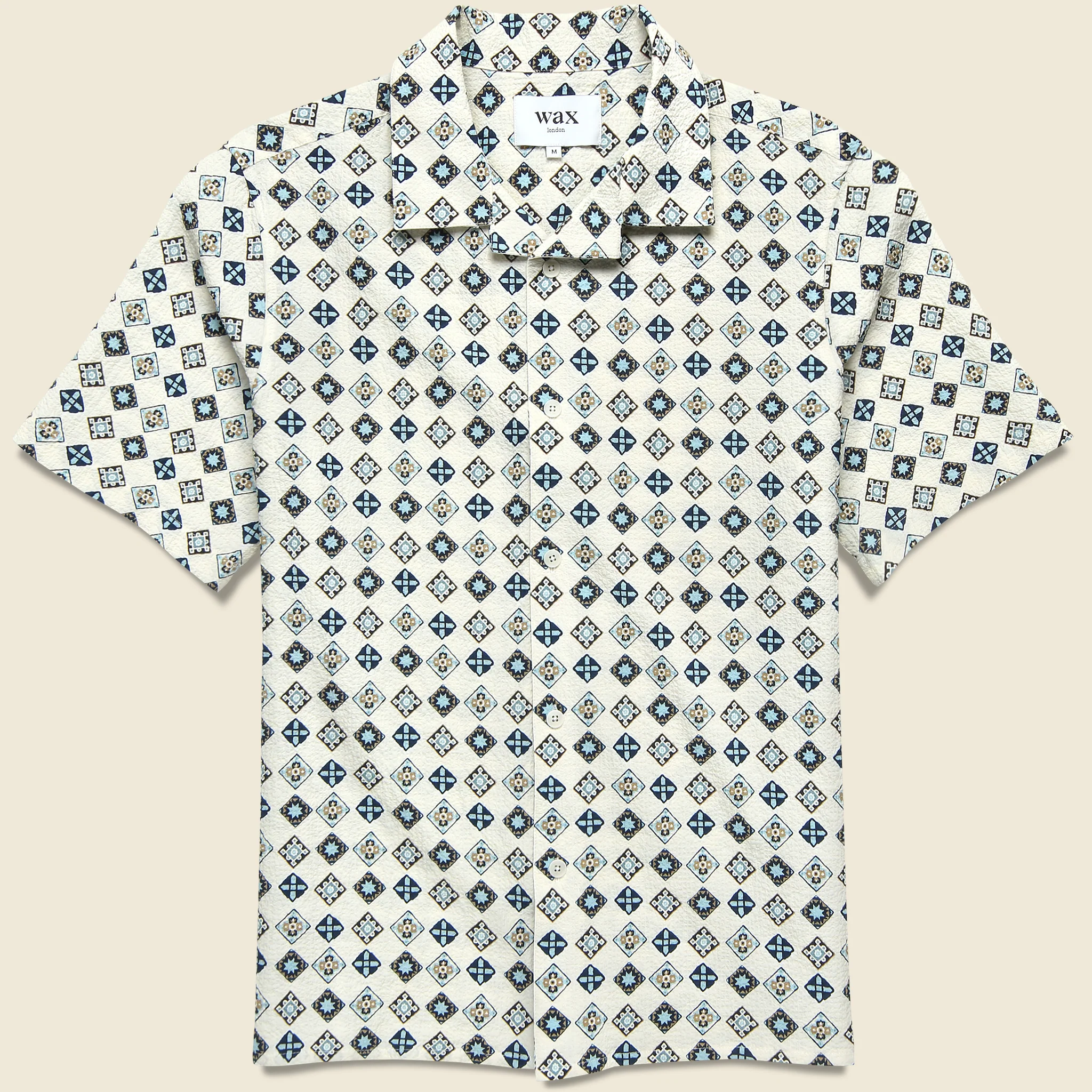 Didcot Geo Tile Shirt - Ecru