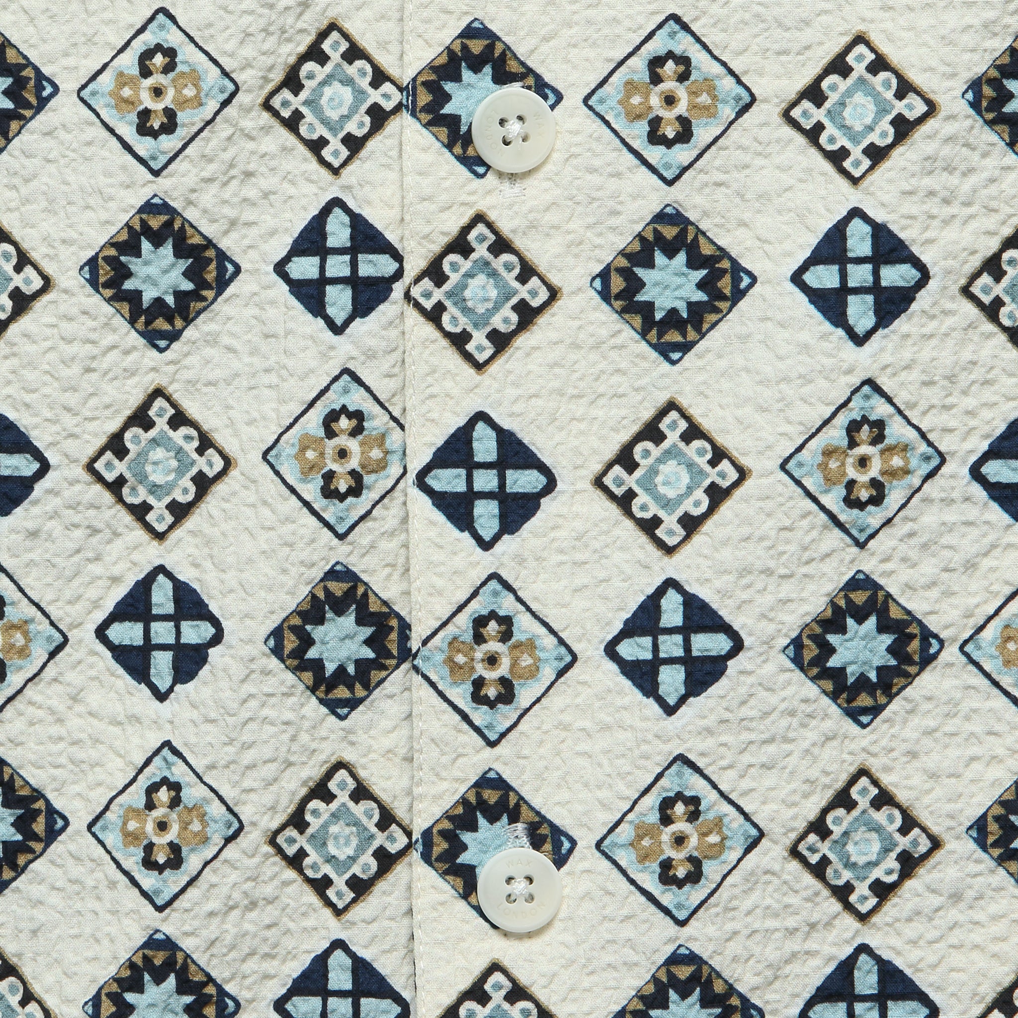 Didcot Geo Tile Shirt - Ecru - Image 4
