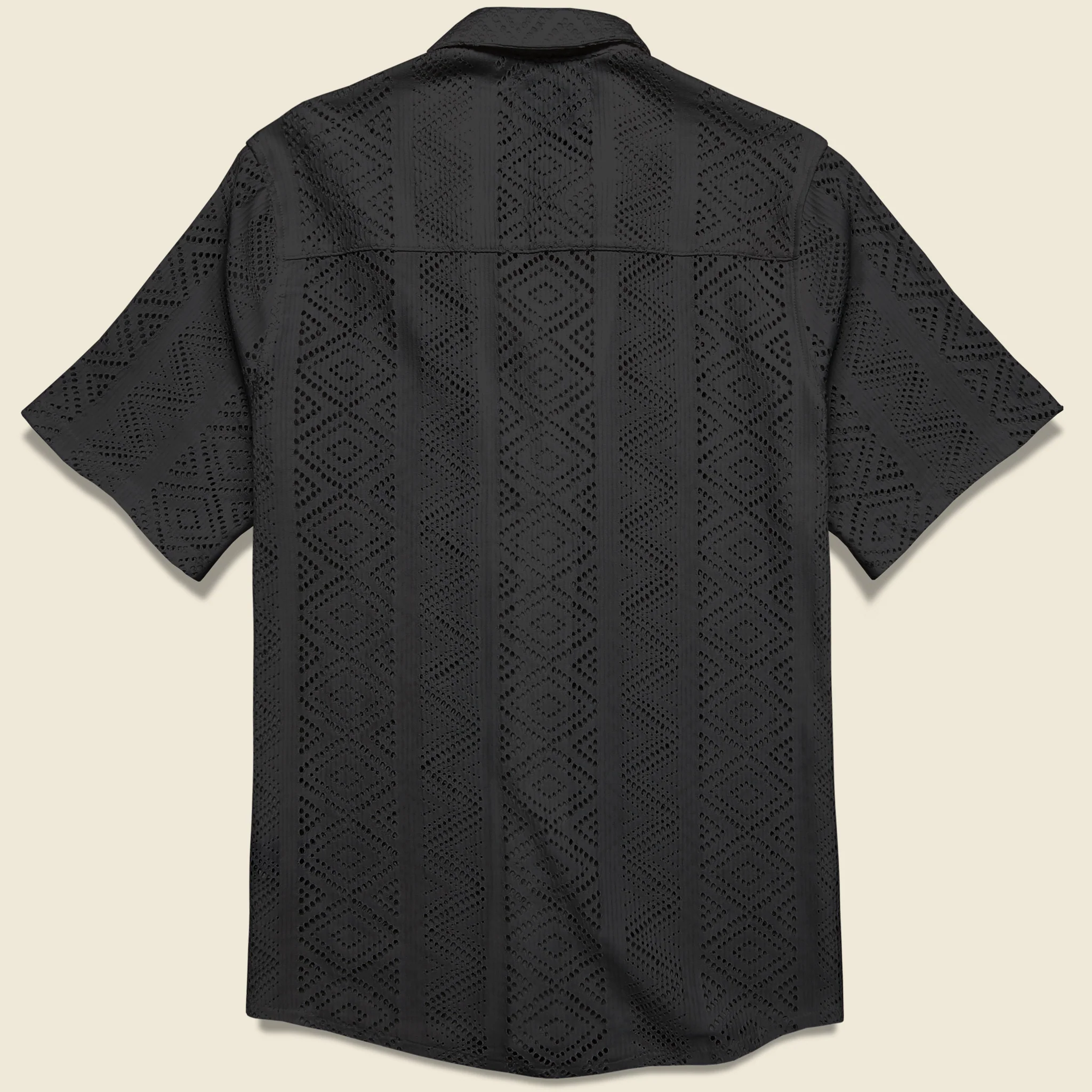 Didcot Shirt - Geo Lace Black - Image 2