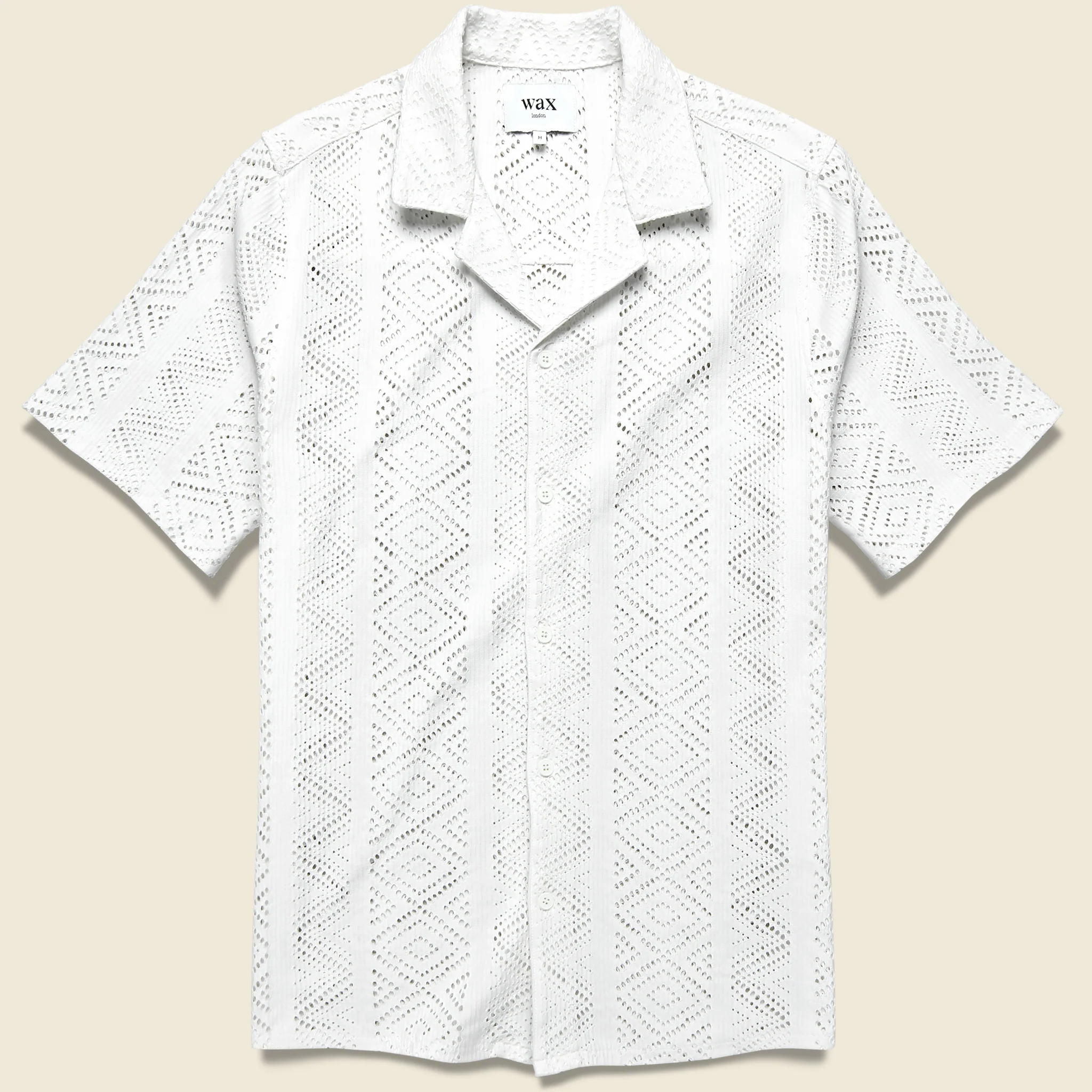Didcot Shirt - Geo Lace White