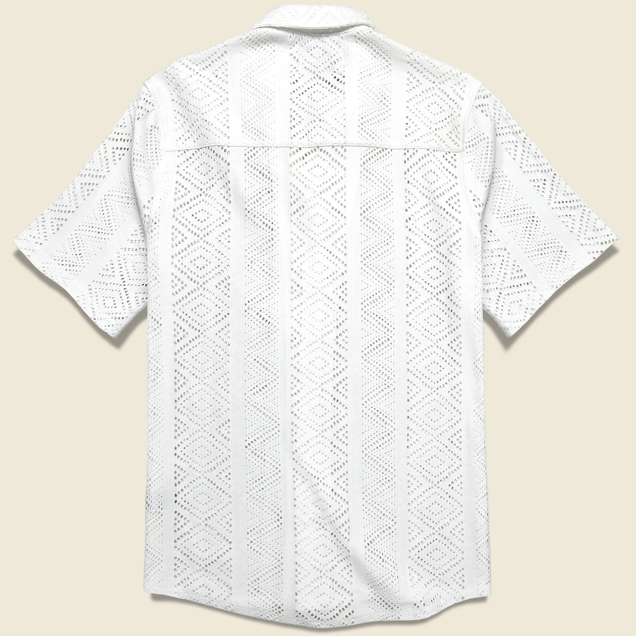 Didcot Shirt - Geo Lace White - Image 2