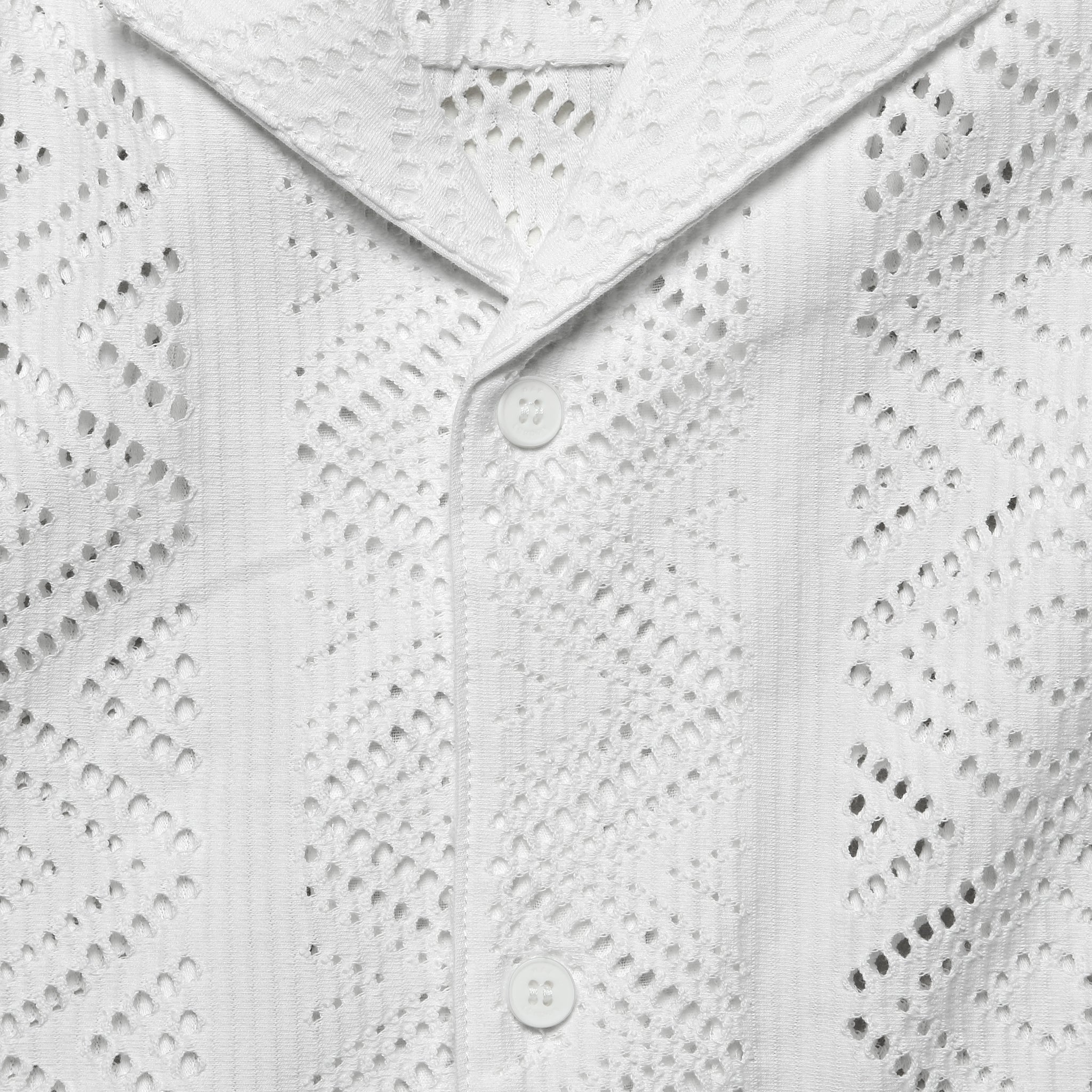 Didcot Shirt - Geo Lace White - Image 3