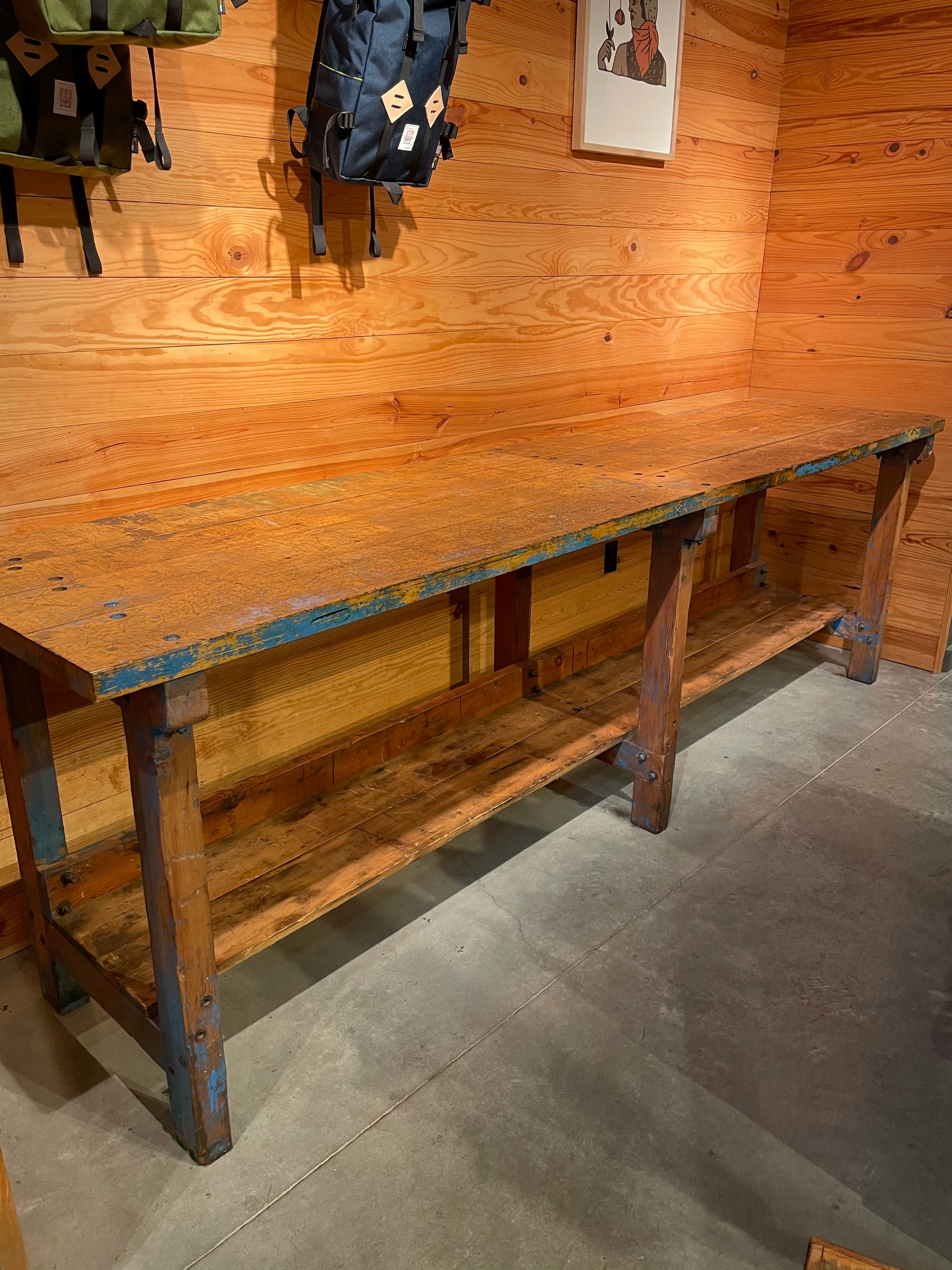 DNS 26 - Wooden High Top Table with Shelf