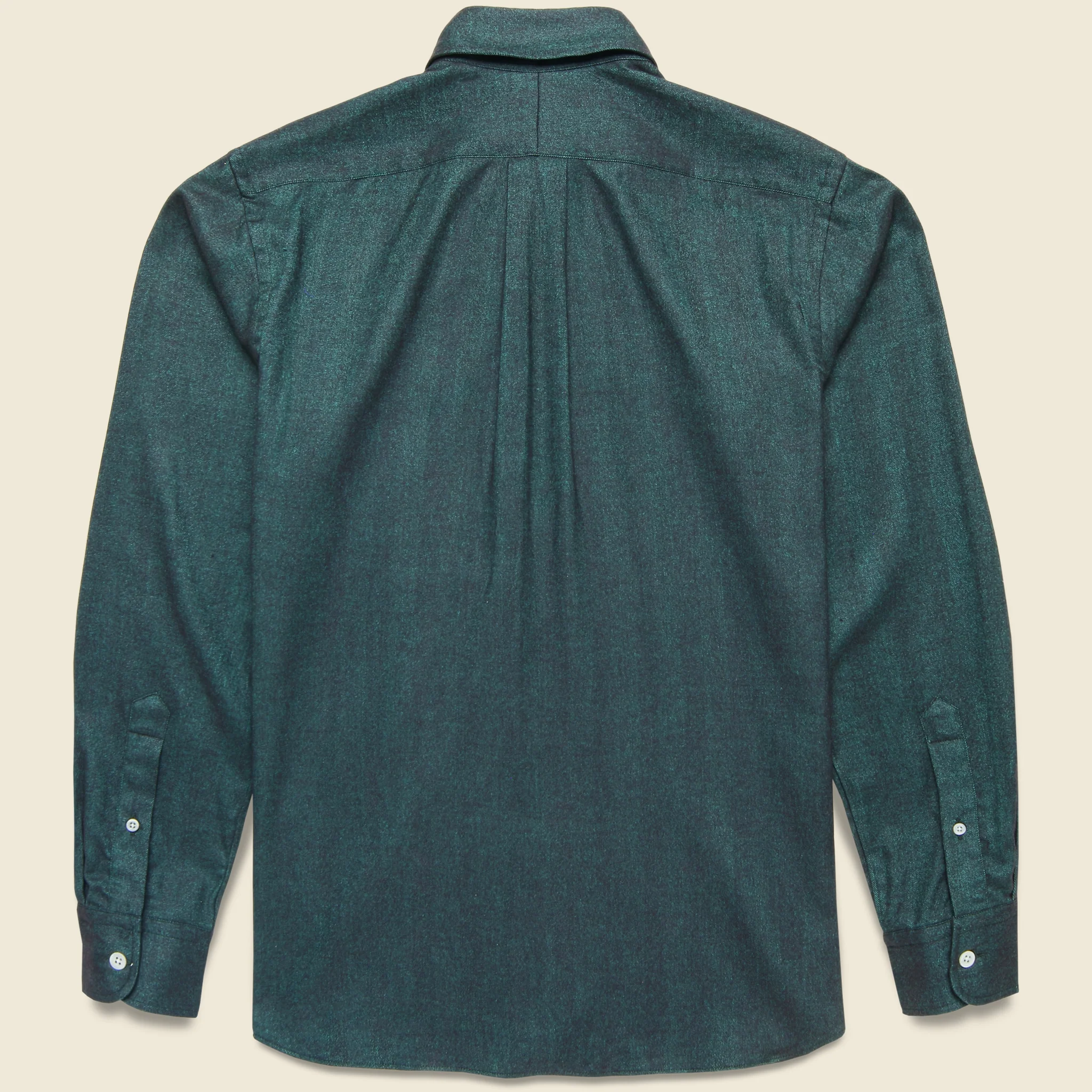 Donegal Herringbone Shirt - Green - Image 2