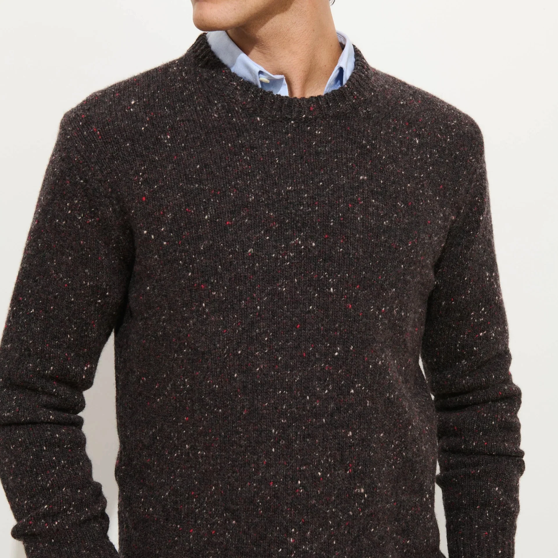 Donegal Wool Sweater - Pinot Noir - Image 2