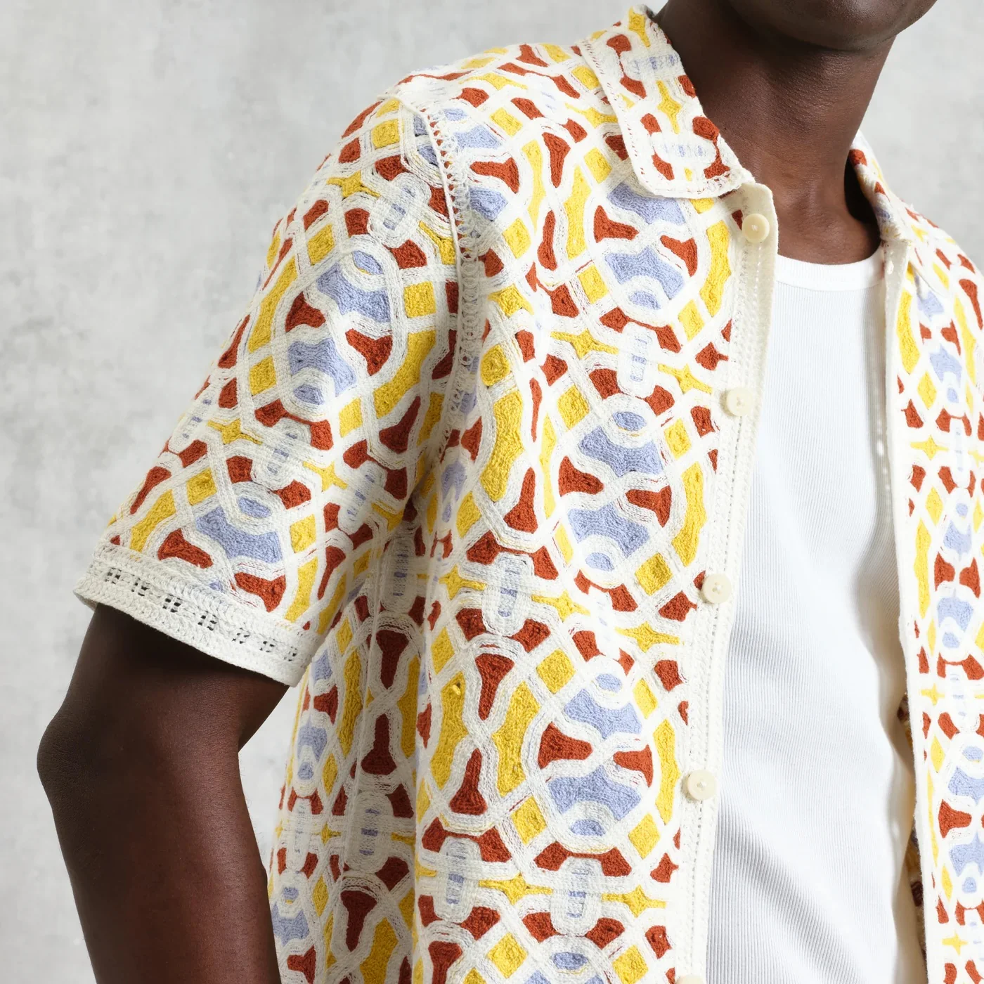 Dorset Crochet Shirt - Ecru - Image 2