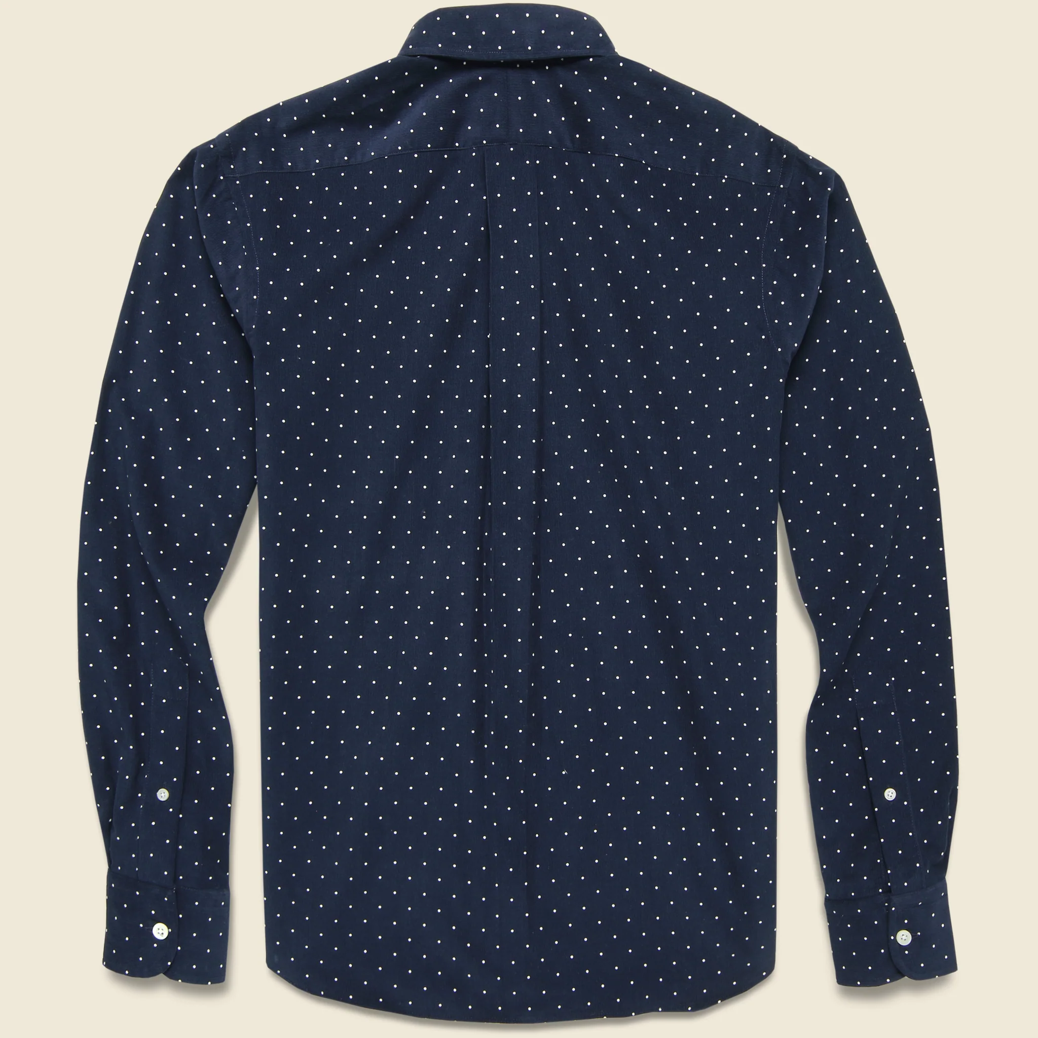 Dot Micro Courduroy Shirt - Navy/White - Image 2