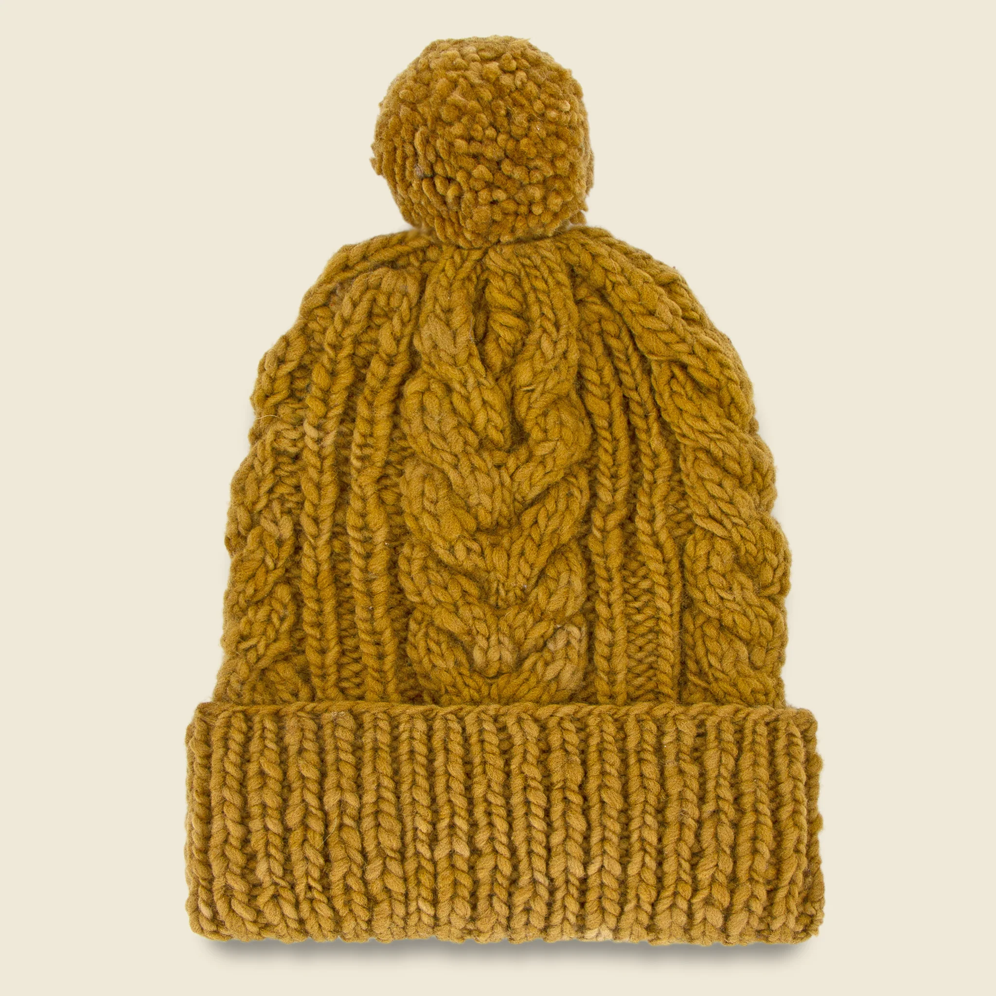 Double Cuff Fisherman Cap - Dark Gold