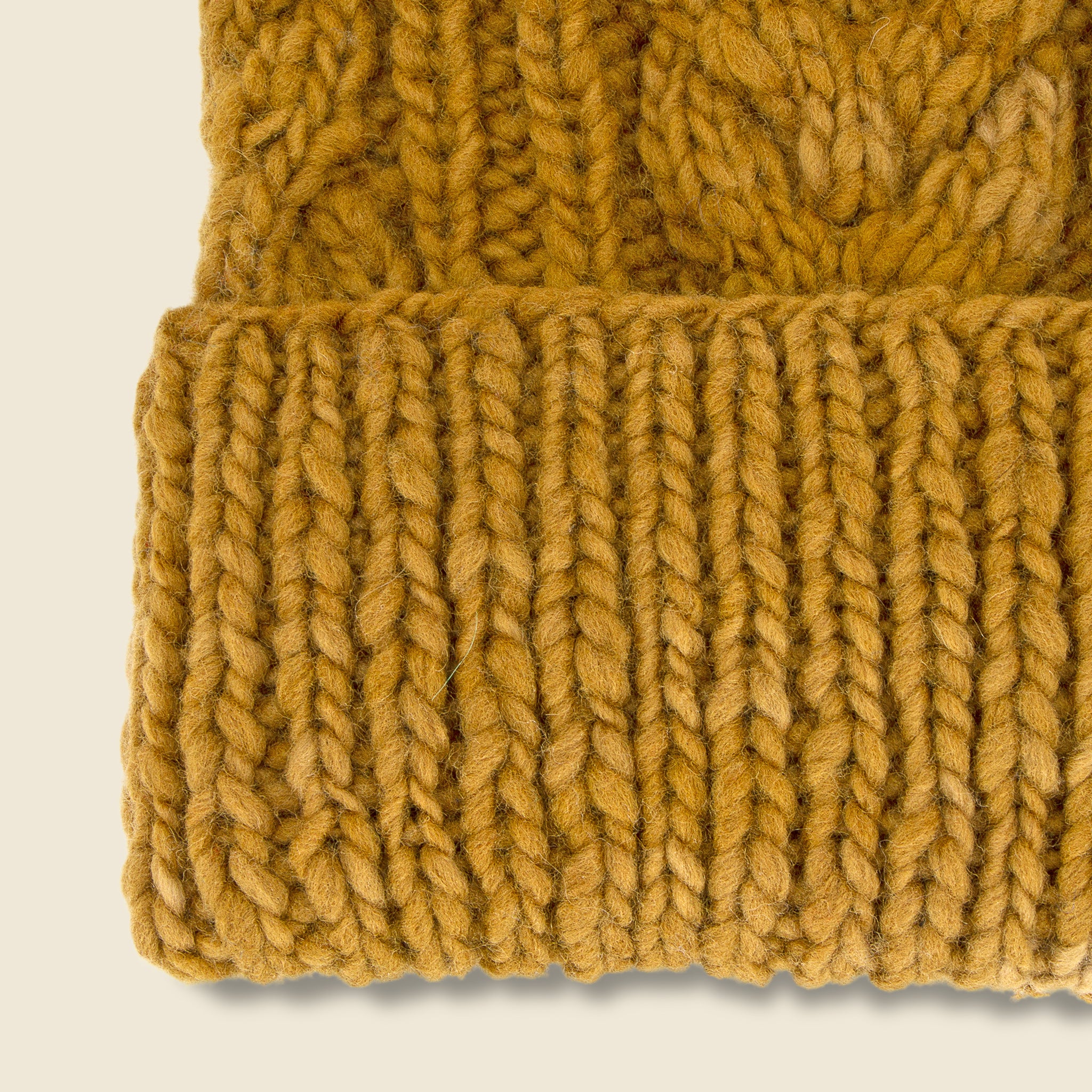 Double Cuff Fisherman Cap - Dark Gold - Image 2
