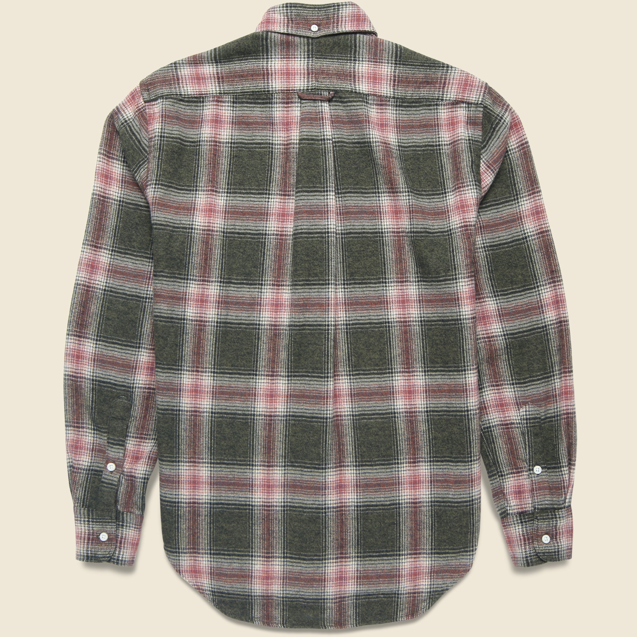 Double Sided Brushed Shirt - Olive - Image 2