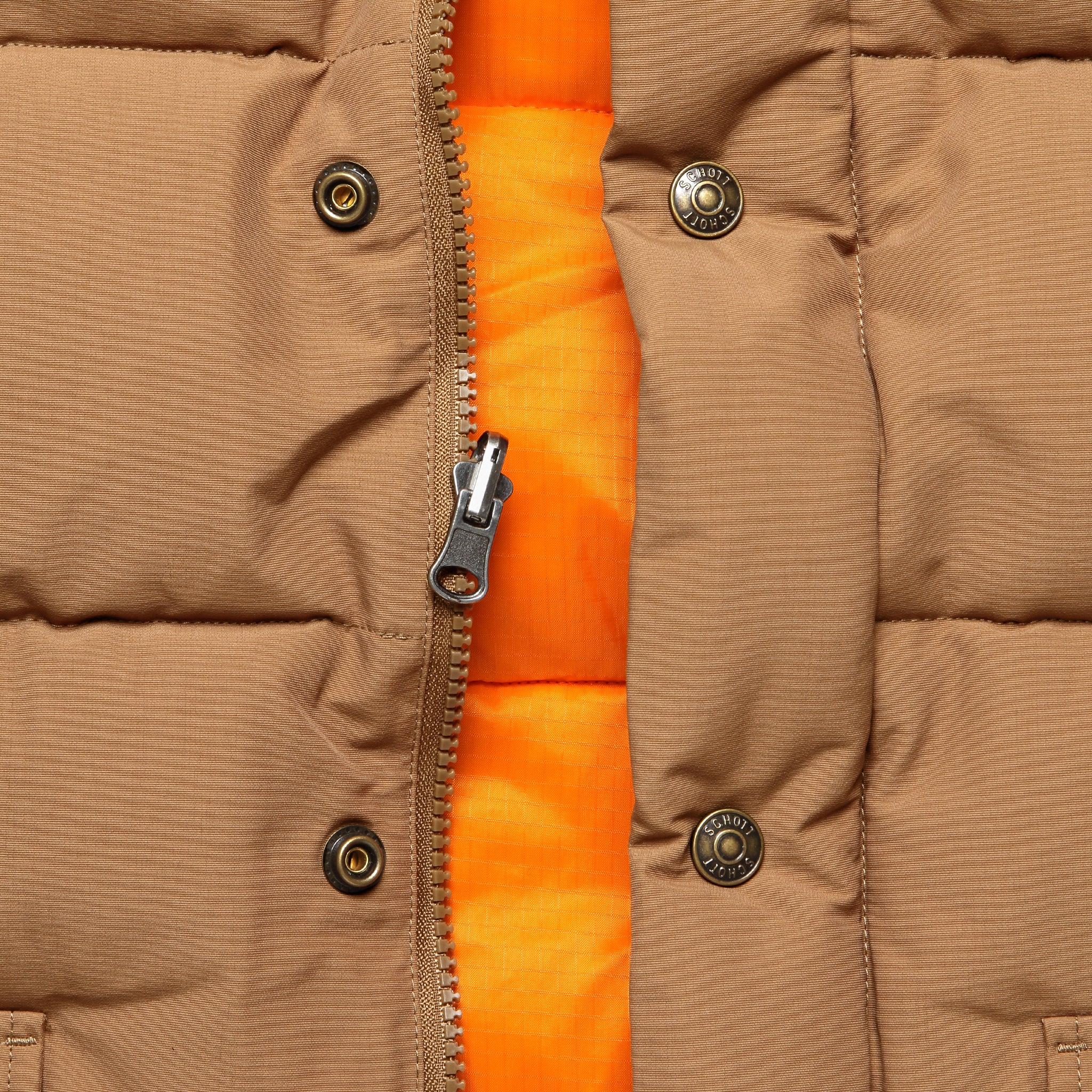 Down-Filled Vest - Khaki/Orange - Image 3