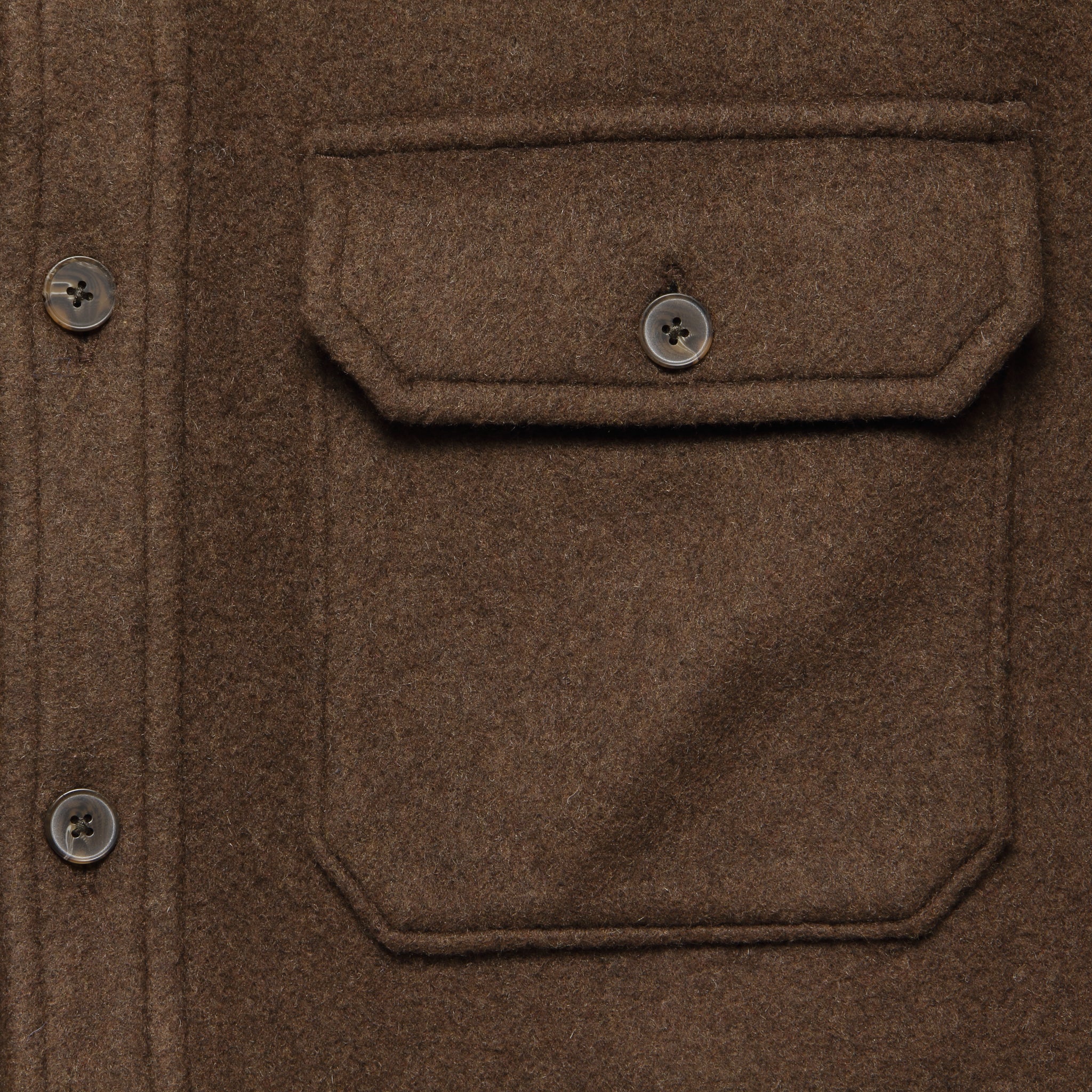 Draper Wool Shirt Jacket - Bark - Image 3