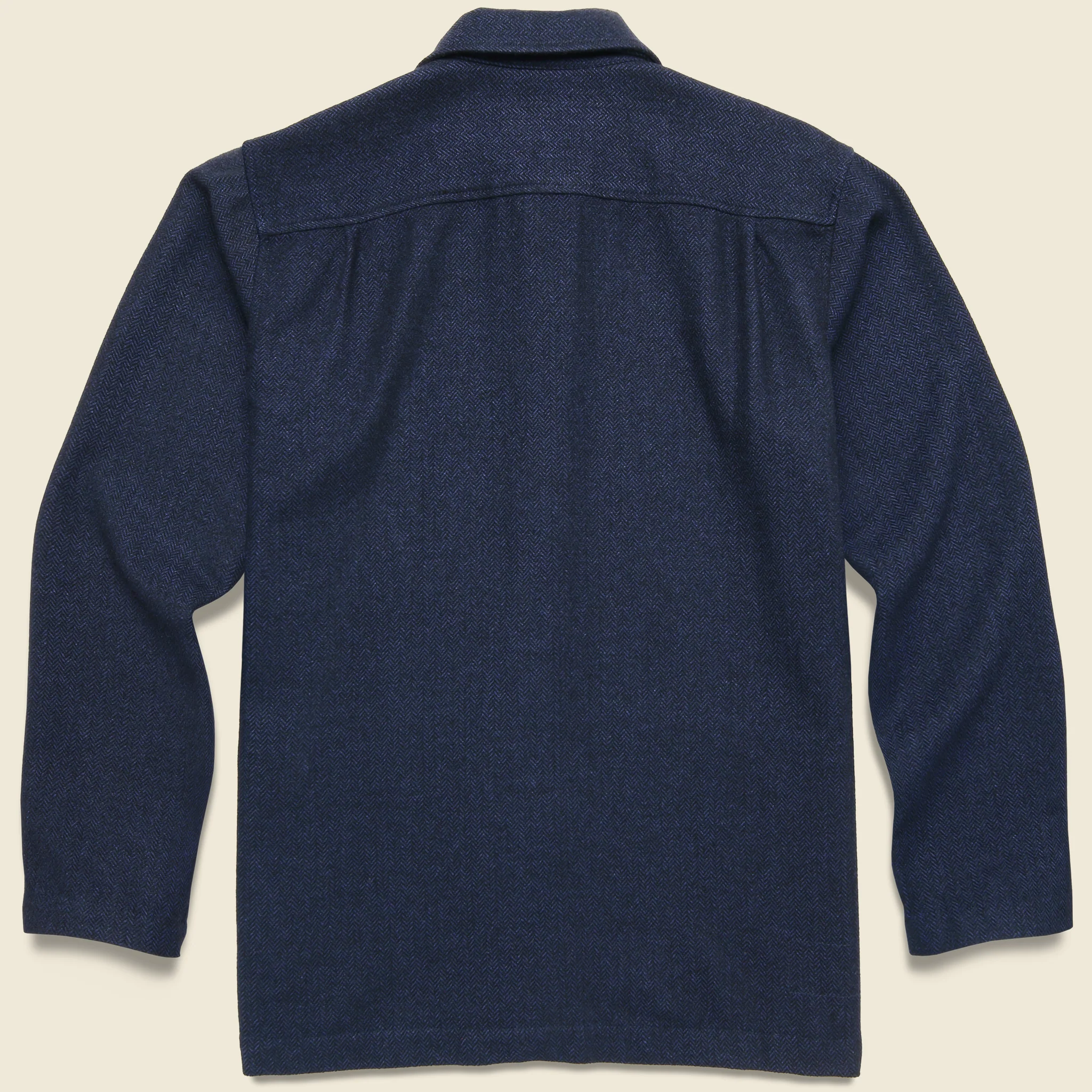 Easy Overshirt - Navy Herringbone - Image 2